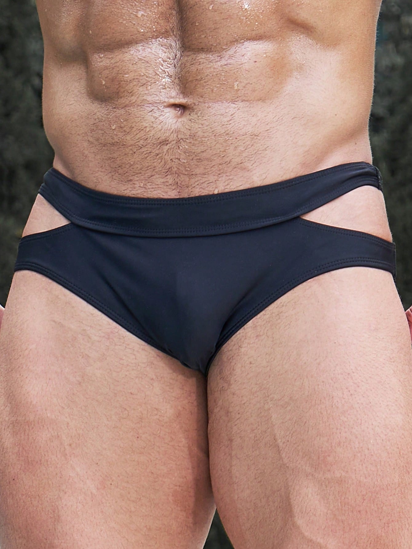 Men Cut Out Waist Swim Brief