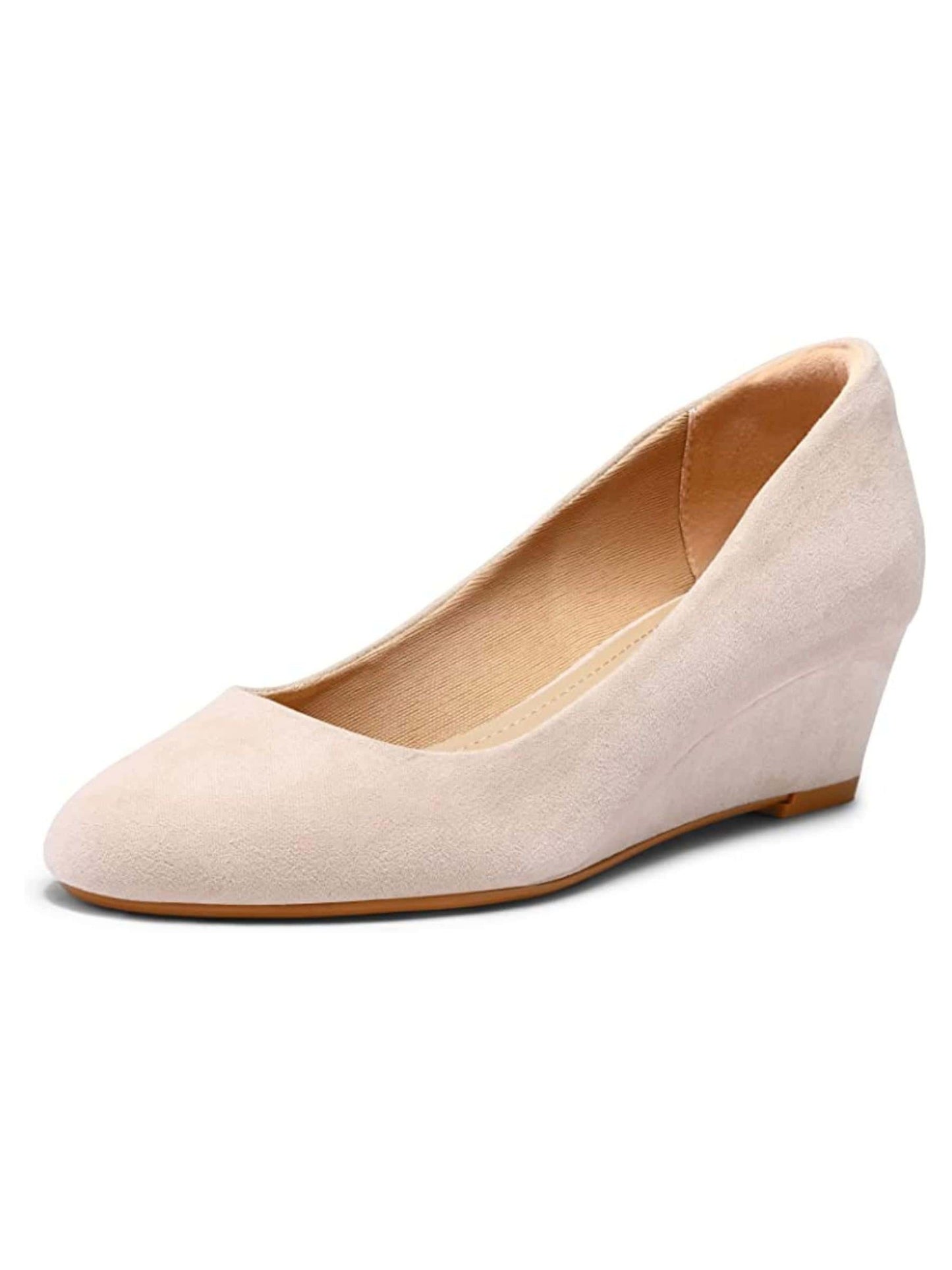 Women Wedge Pumps Closed Toe Low Heel Dress Shoes