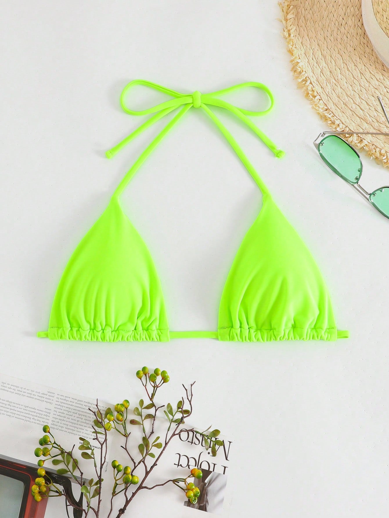 Swim Summer Beach Halter Triangle Bikini Top