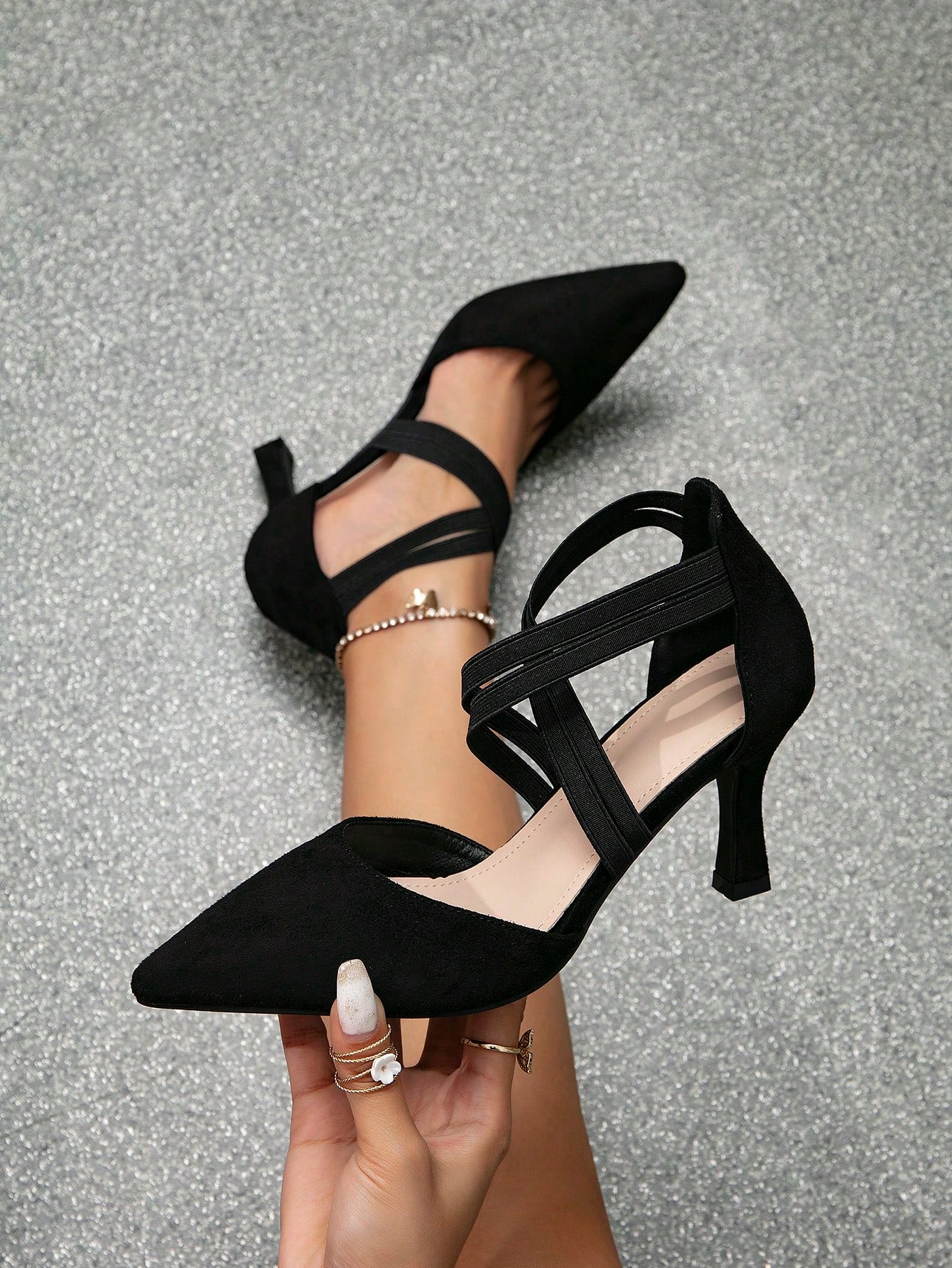 High Heels, Thin Heels, Pointed Toe, Hollow Out Pump Shoes