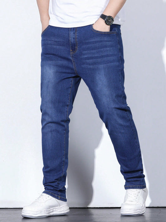 Men Plus Slant Pocket Jeans