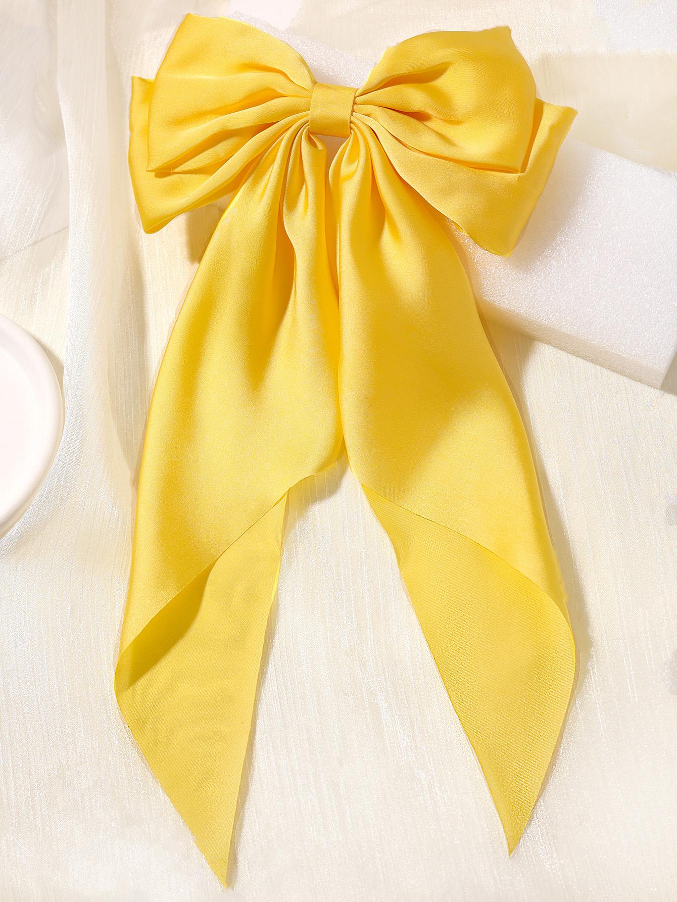 1pc Bowknot Silk Hair Clip Cute