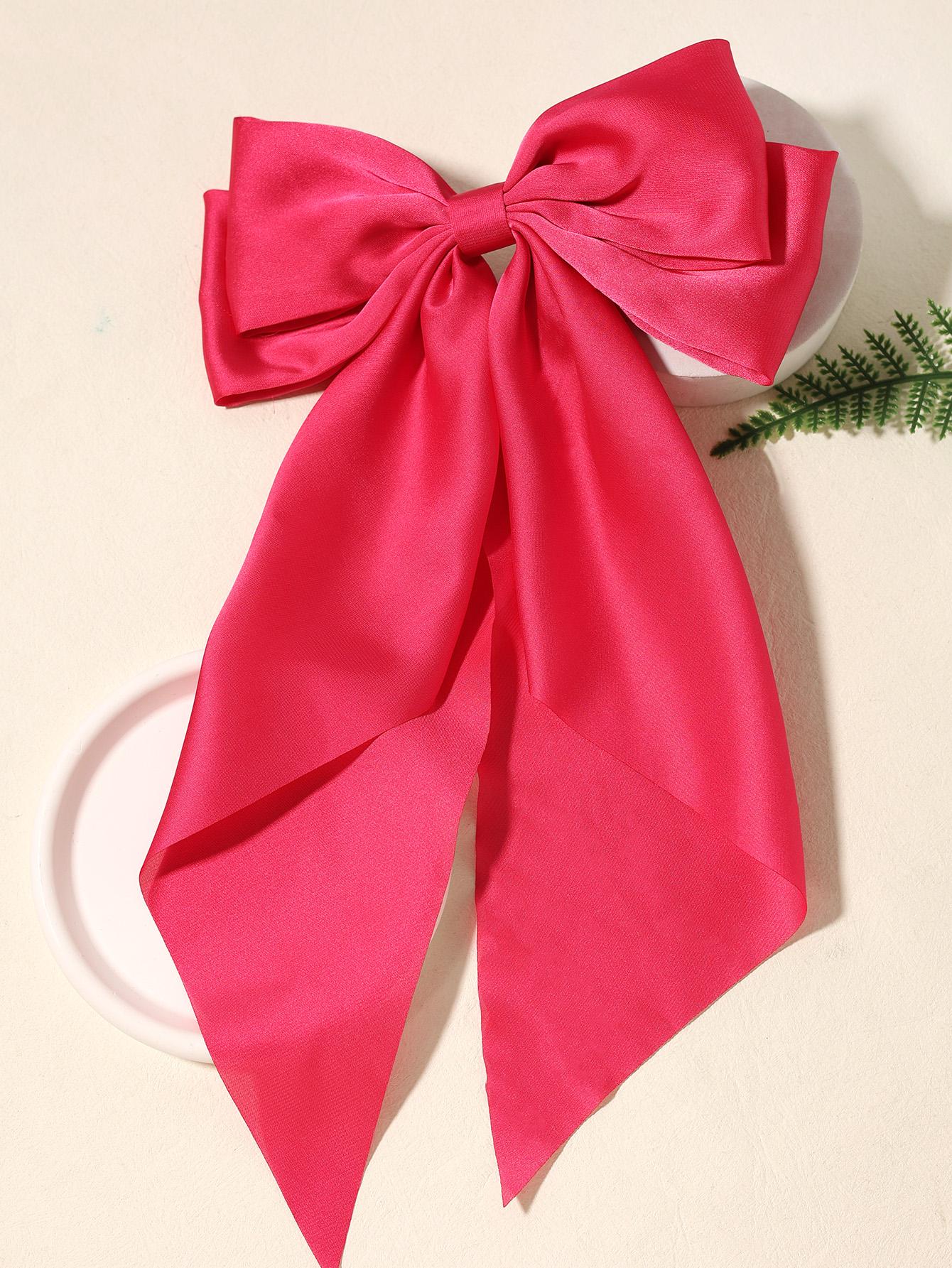 1pc Bowknot Silk Hair Clip Cute