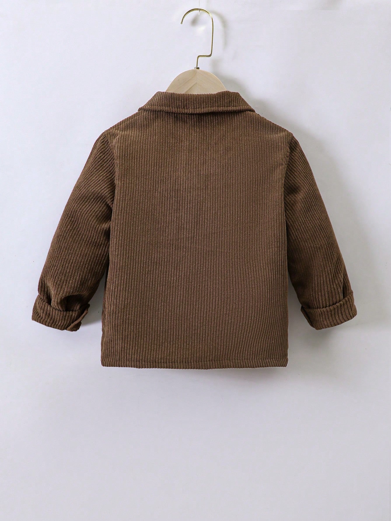 Young Boys' Casual Flip Pocket Corduroy Jacket Shirt Without T-shirt, Autumn/winter