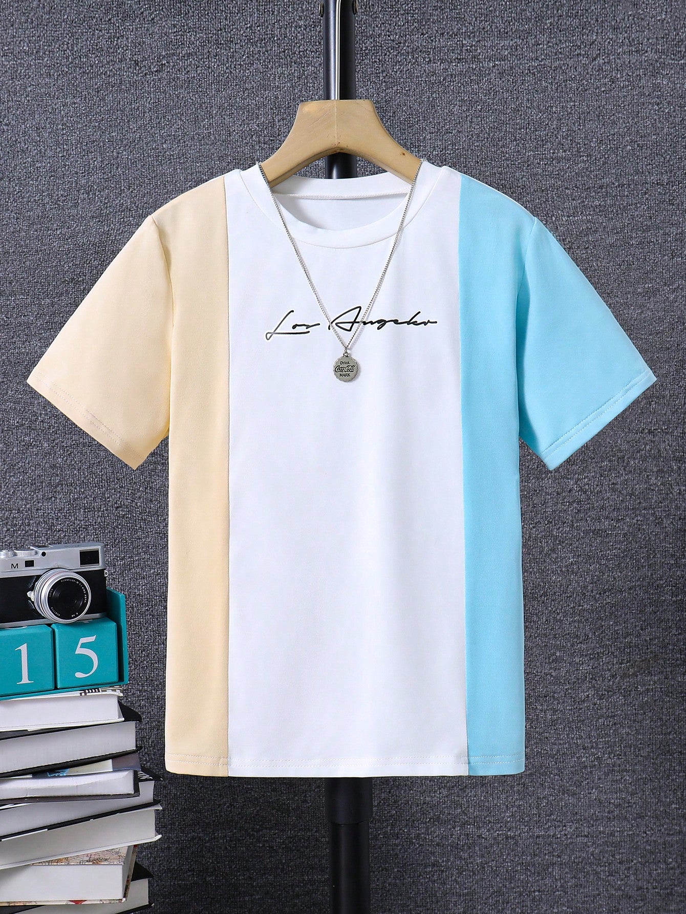 Tween Boy Letter Graphic Colorblock Tee