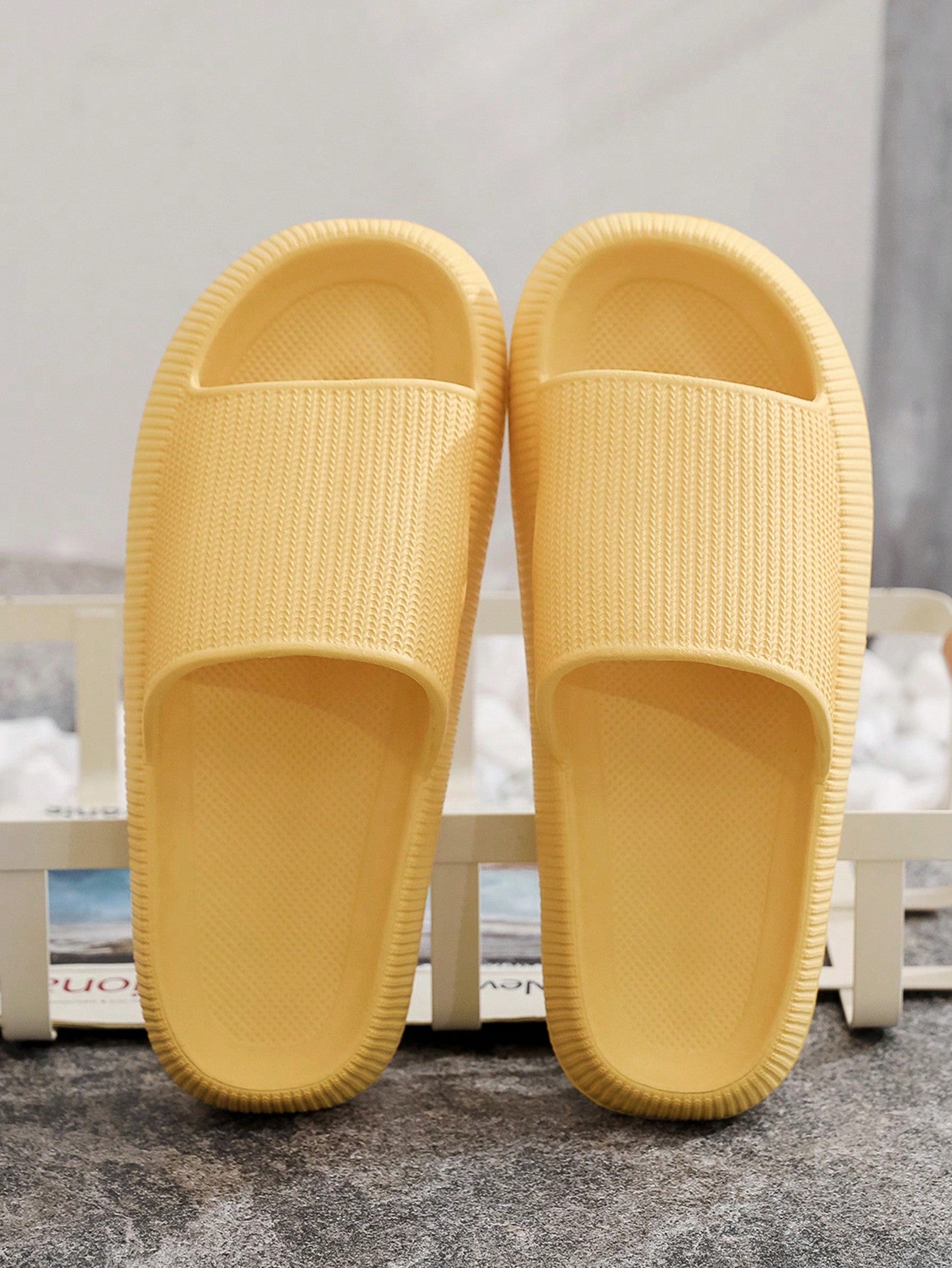 Women Single Band Slides, EVA Fashion Slides