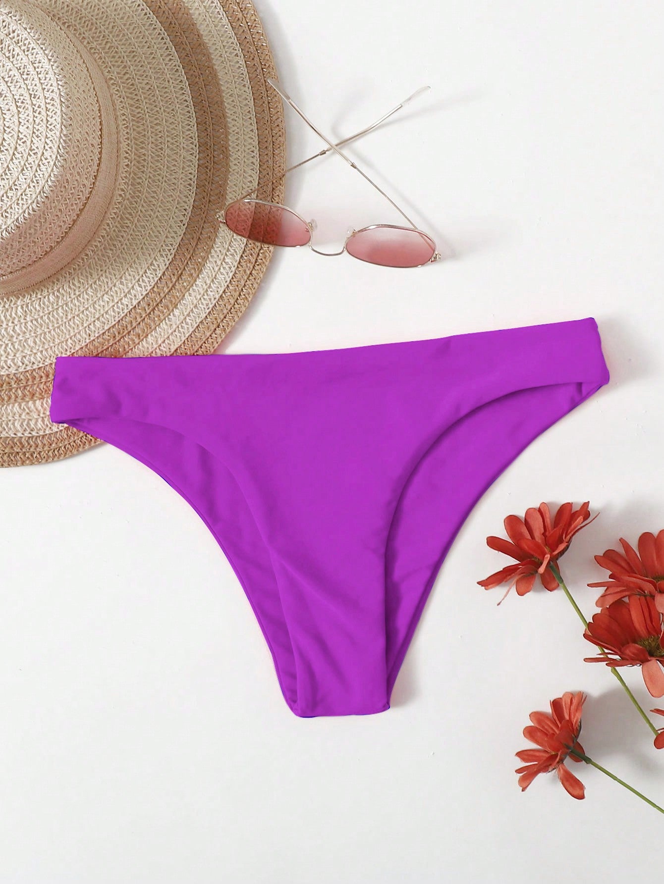 Swim Summer Beach Neon Pink Bikini Panty Bathing Suit Bottoms