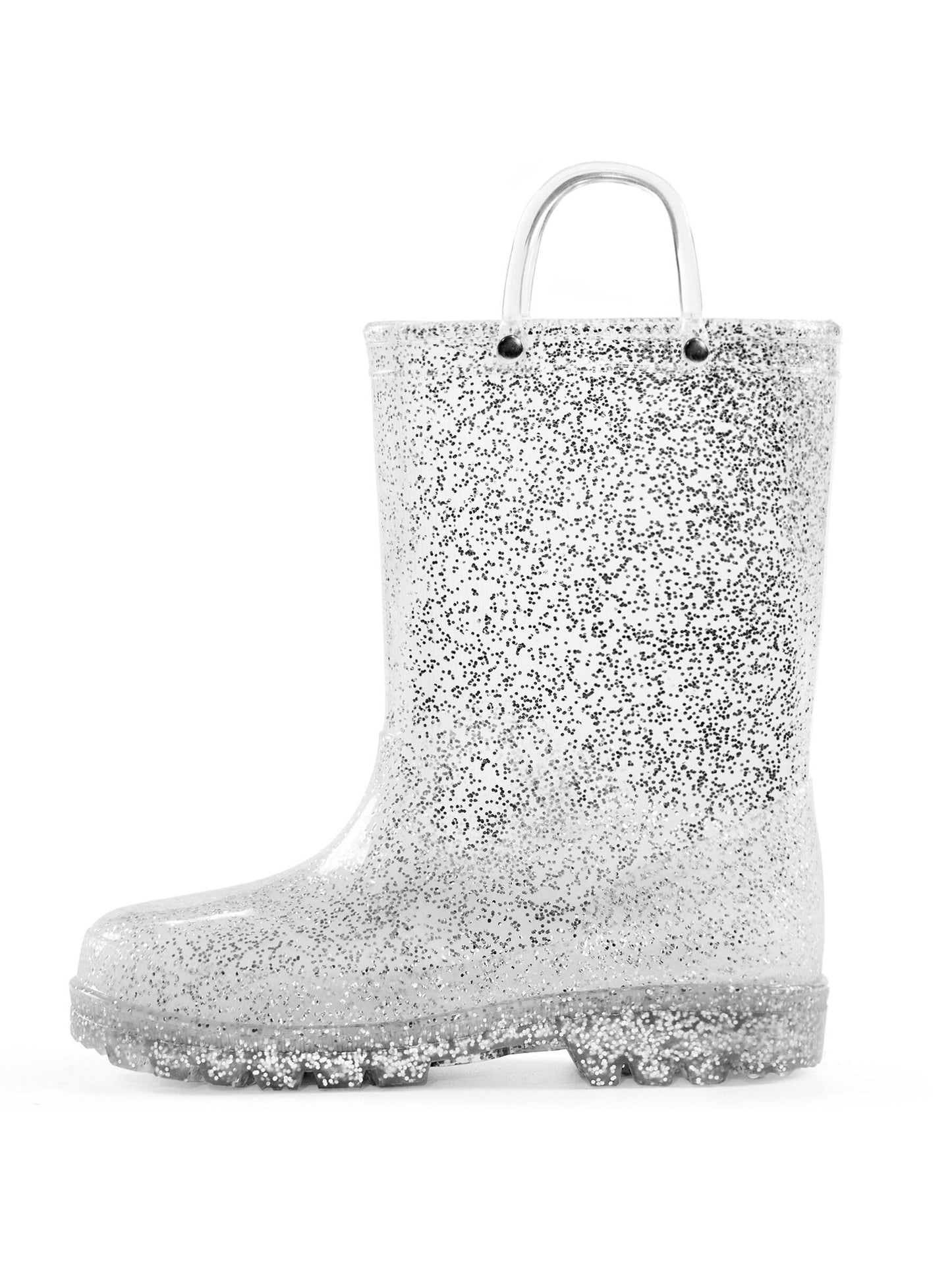 Toddler Girls Rain Boots Kids Glitter Waterproof Boots Outdoor