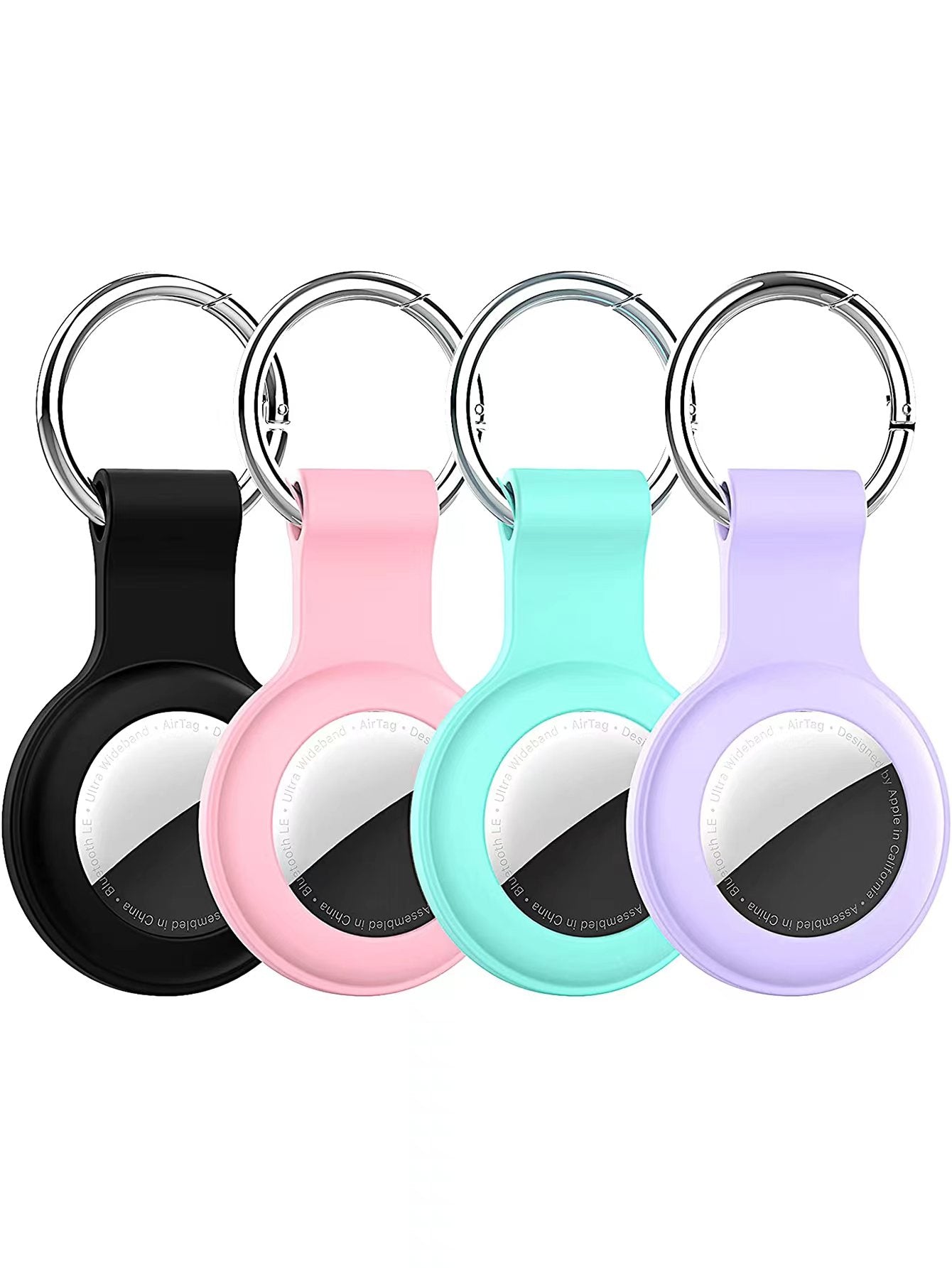 4pcs Case & Key Ring Compatible With Apple AirTag