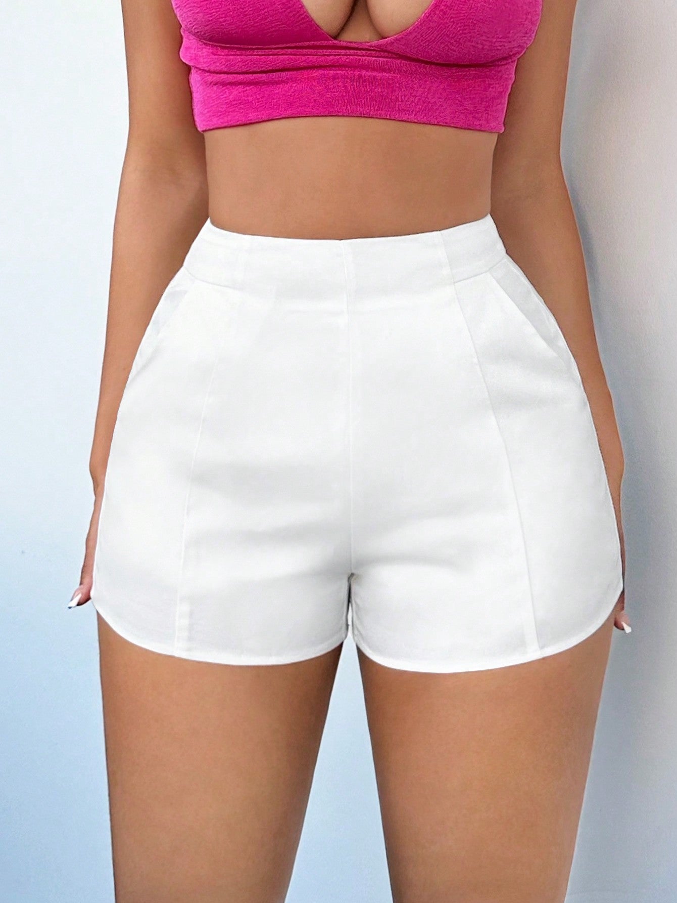 Summer Solid High Waist Shorts