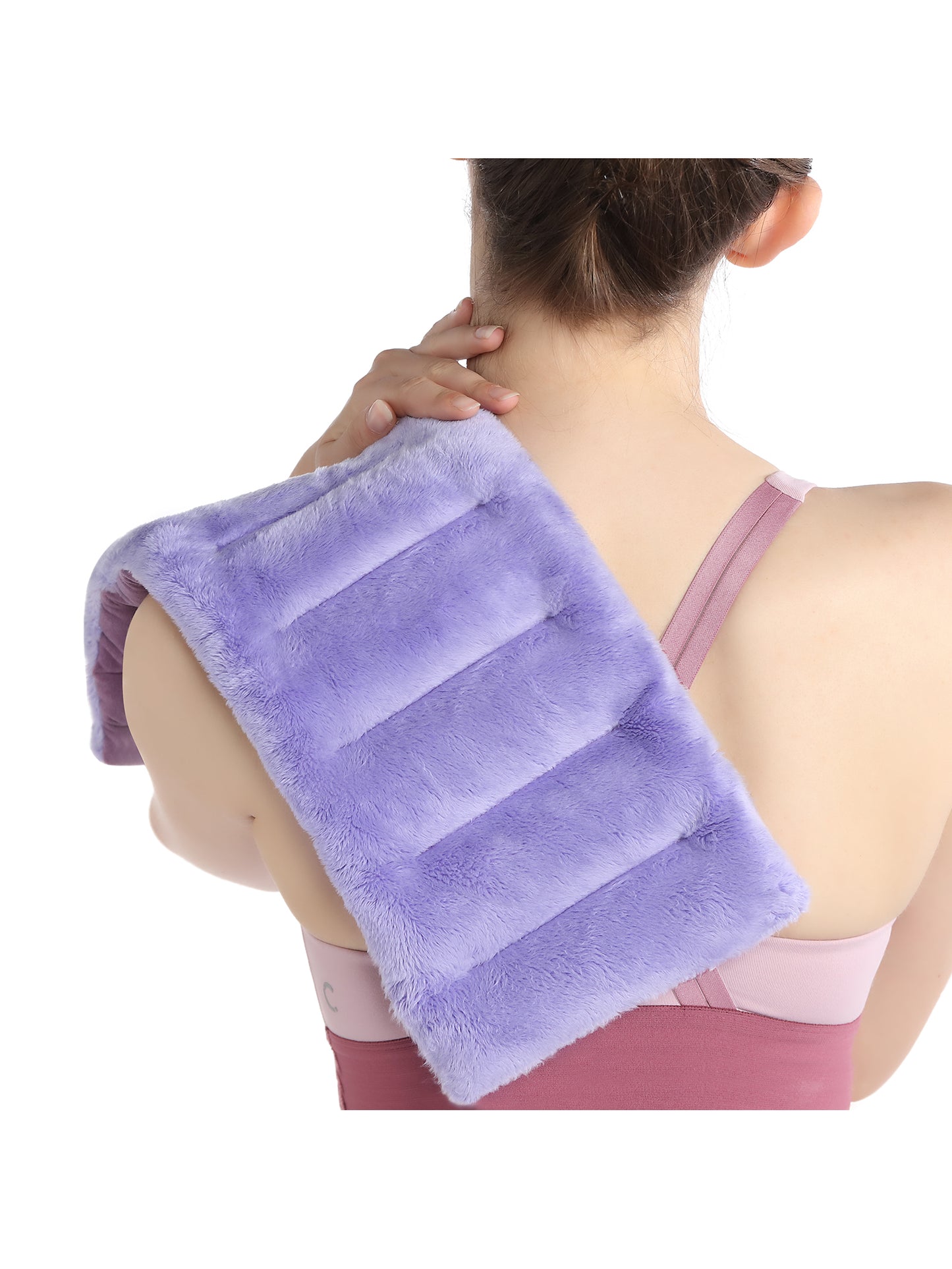 SuzziPad Microwave Heating Pad for Pain Relief, 7x18" Multipurpose Heating Pads for Cramps, Muscle Ache, Joints, Neck Shoulder, Bean Bag Heating Pad Microwavable Moist Heat Pack, Warm Compress, Purple