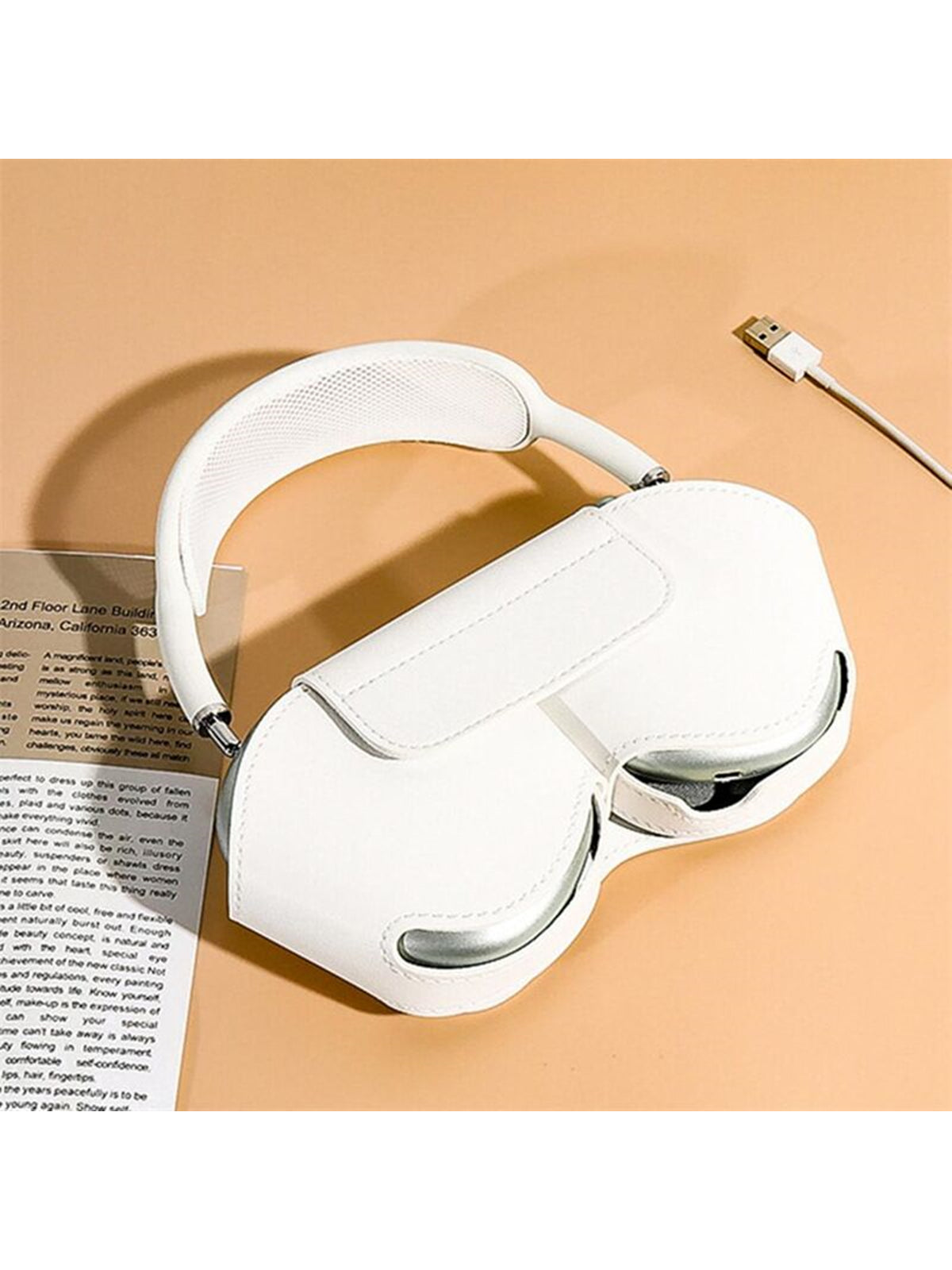 1pc Plain Airpod Headset Case Compatible With AirPods Max