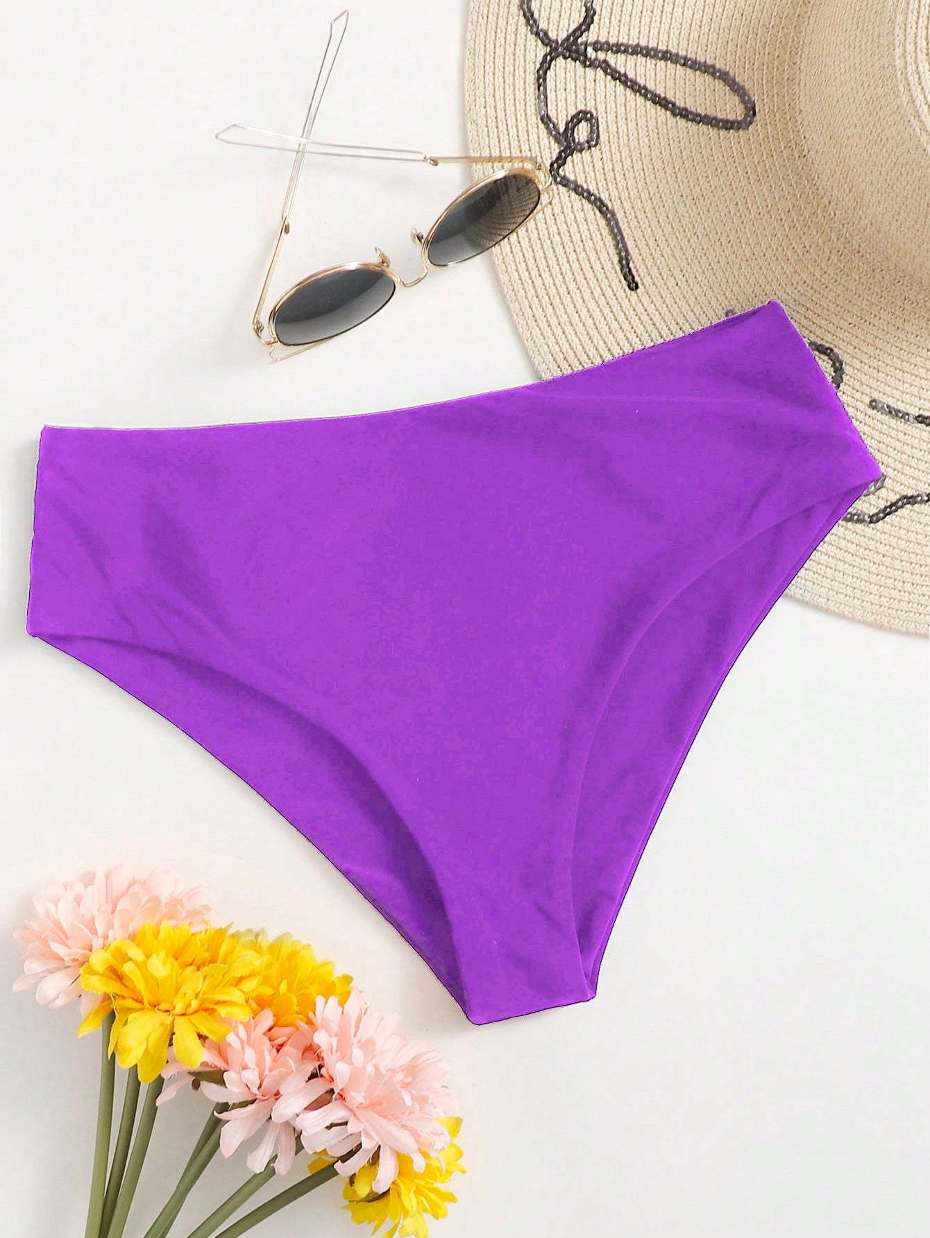 Swim Summer Beach High Waisted Bikini Panty Bathing Suit Bottoms