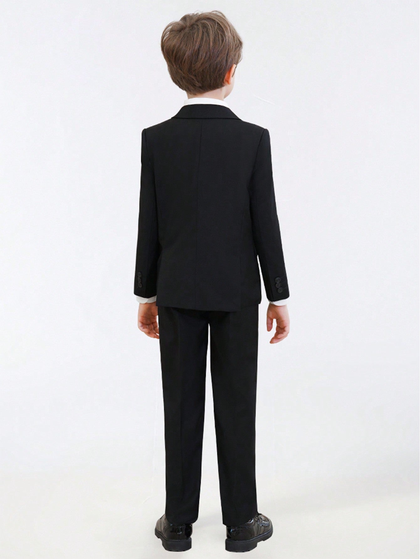 Tween Boy Back To School Season Young 4pcs/Set Suit, Including Suit Pants, Vest, Tie