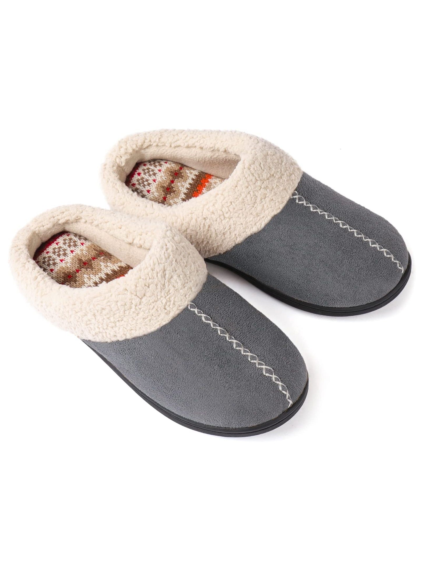 ULTRAIDEAS Women's Fuzzy Bedroom Slippers With Memory Foam, House Fluffy Comfy Shoes Ladies Indoor Outdoor