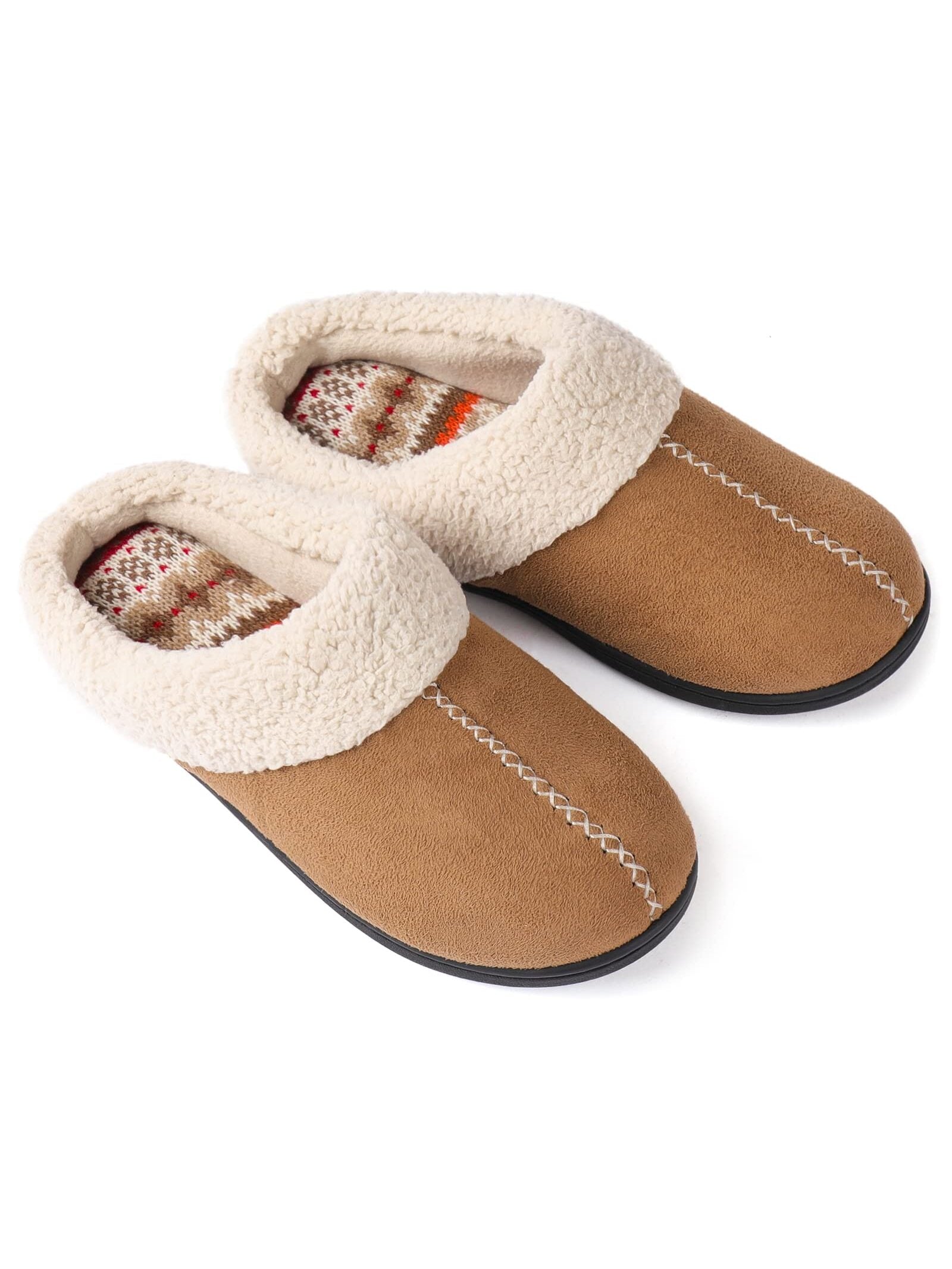 ULTRAIDEAS Women's Fuzzy Bedroom Slippers With Memory Foam, House Fluffy Comfy Shoes Ladies Indoor Outdoor