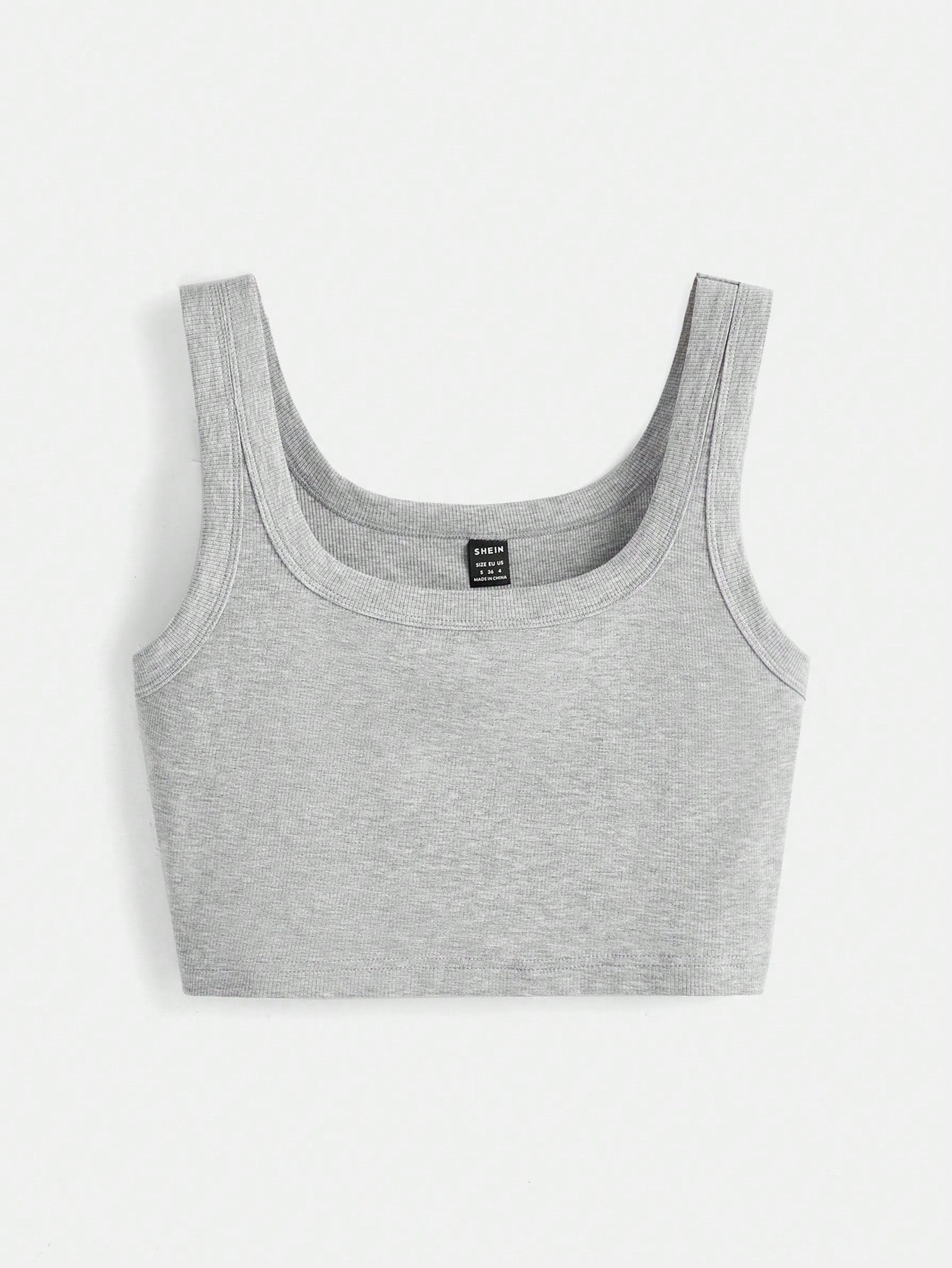 Solid Crop Tank Top