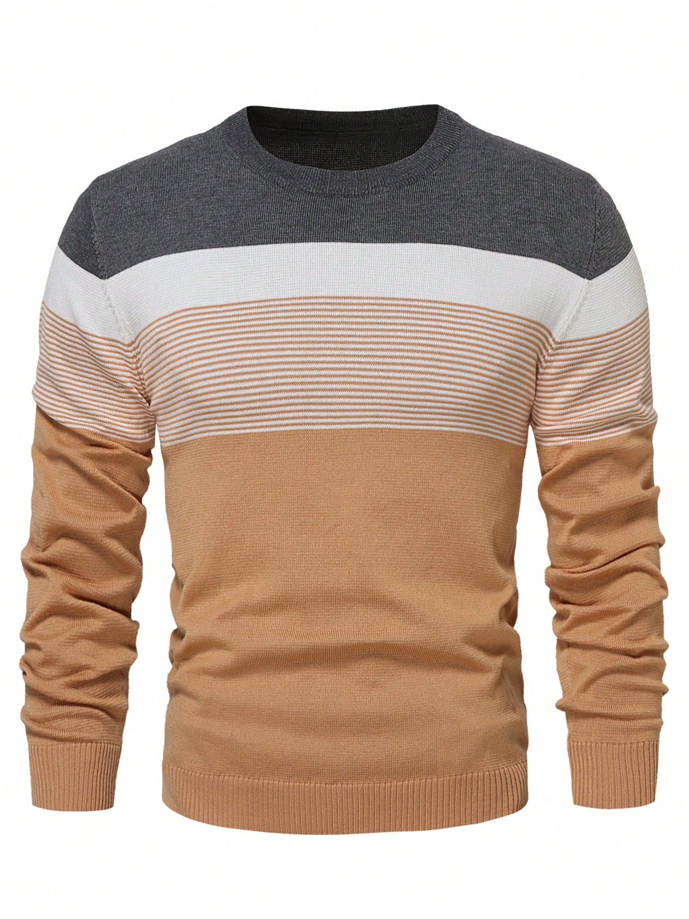 Men's Color Block Slim Fit Sweater