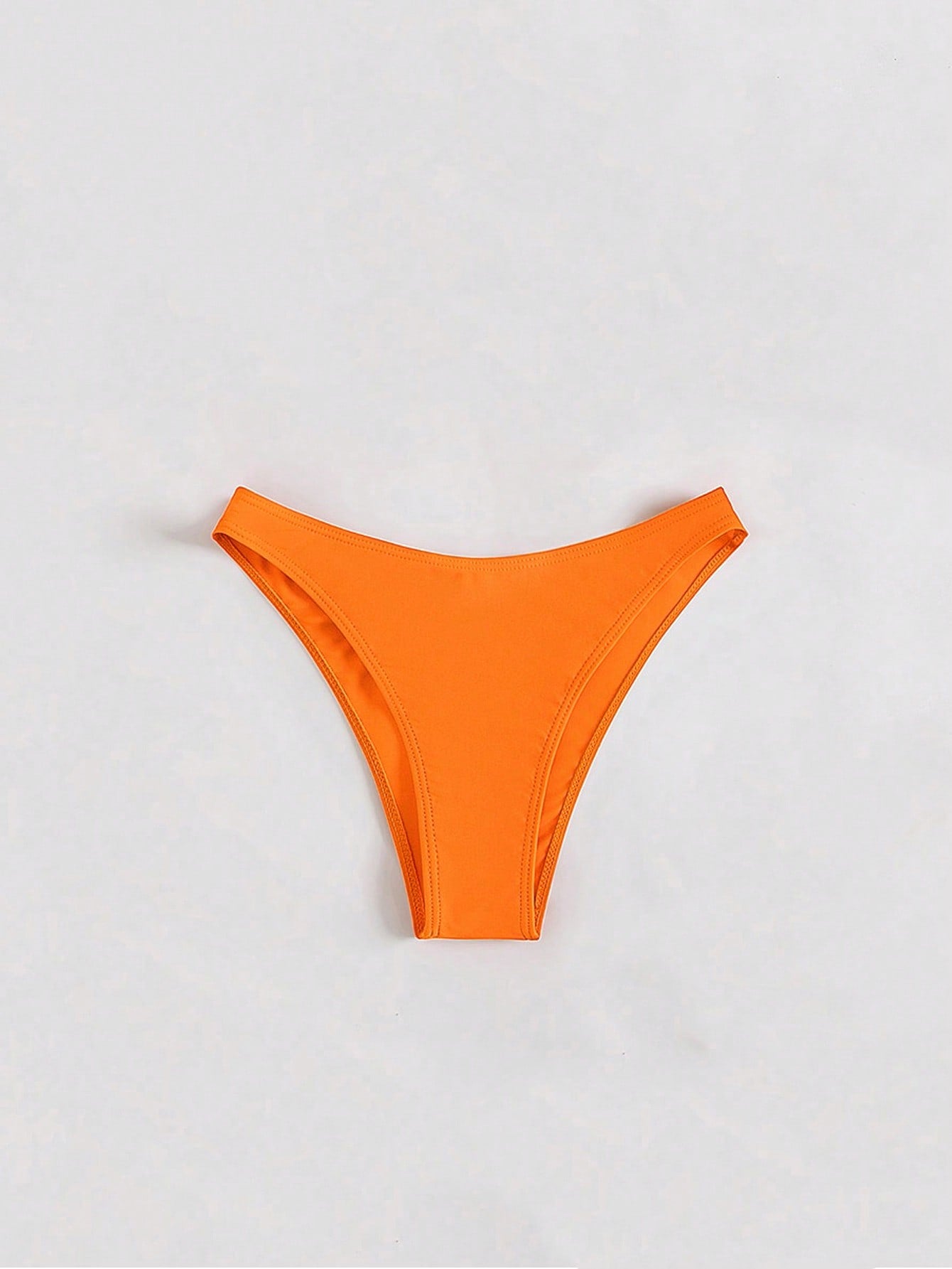 Swim Summer Beach Plain Ribbed Knit Bikini Bottom