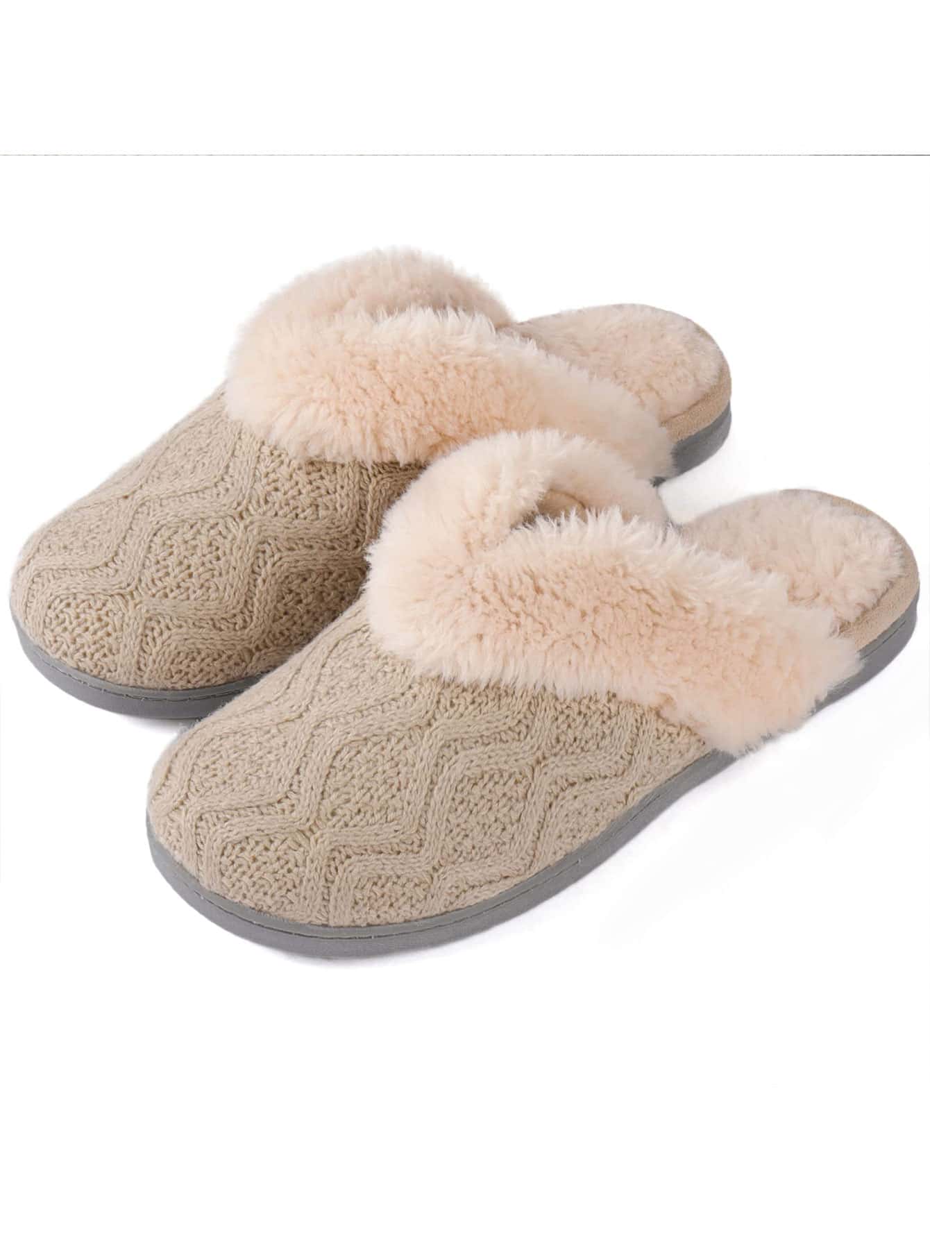 ULTRAIDEAS Women's Memory Foam Bedroom Slippers, Comfy Fleece Lined Fuzzy House Shoes Indoor Outdoor