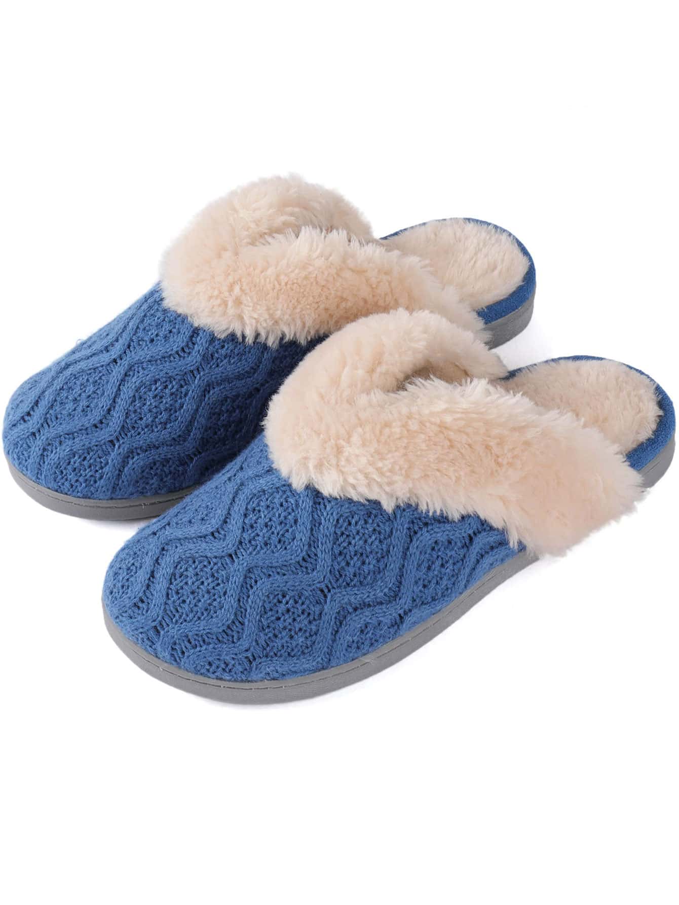 ULTRAIDEAS Women's Memory Foam Bedroom Slippers, Comfy Fleece Lined Fuzzy House Shoes Indoor Outdoor