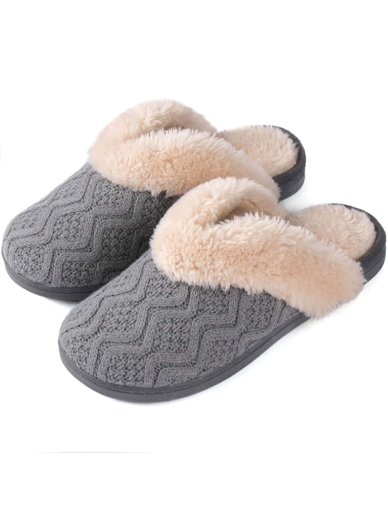 ULTRAIDEAS Women's Memory Foam Bedroom Slippers, Comfy Fleece Lined Fuzzy House Shoes Indoor Outdoor