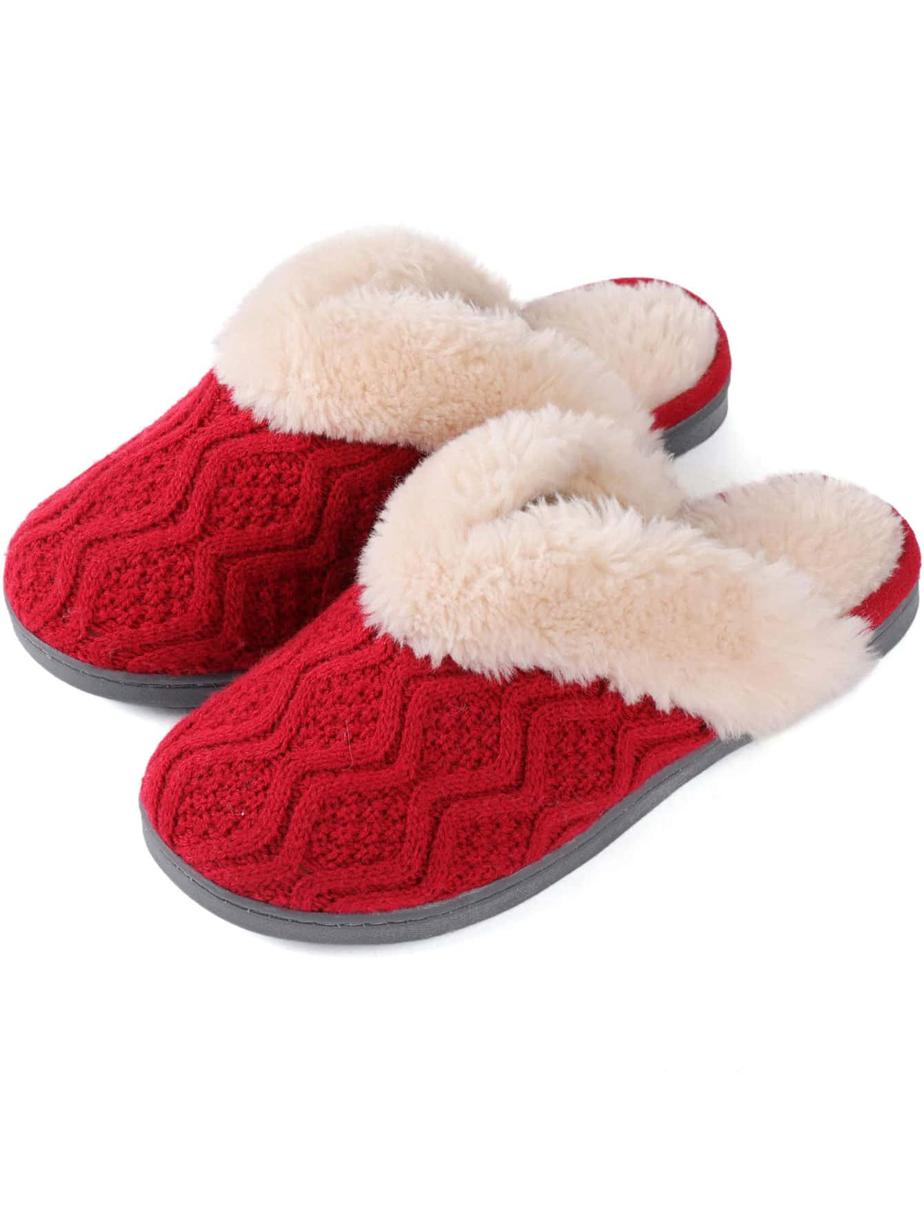 ULTRAIDEAS Women's Memory Foam Bedroom Slippers, Comfy Fleece Lined Fuzzy House Shoes Indoor Outdoor