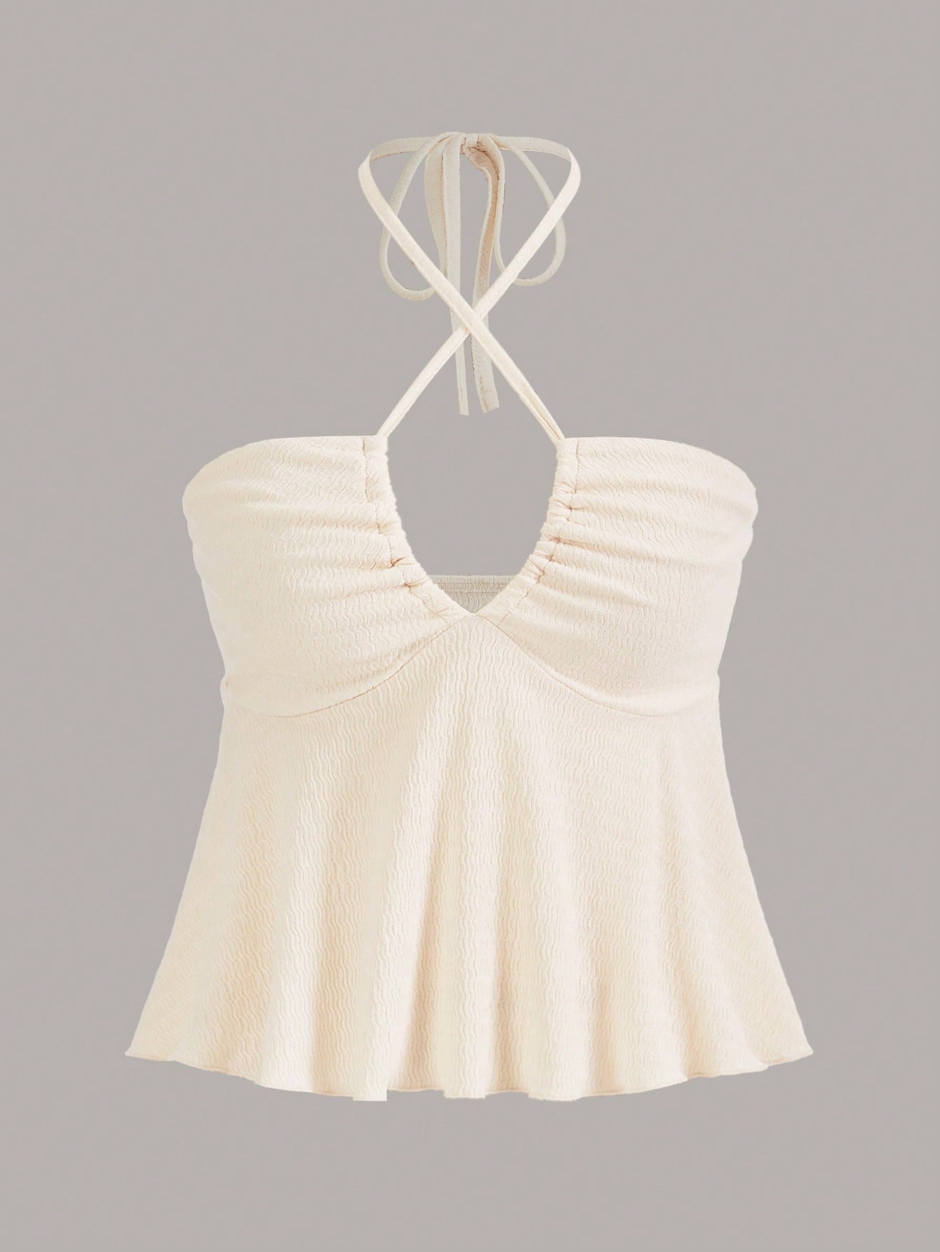 Summer Going Out A Pendulum Crisscross Tie Backless Halter Top