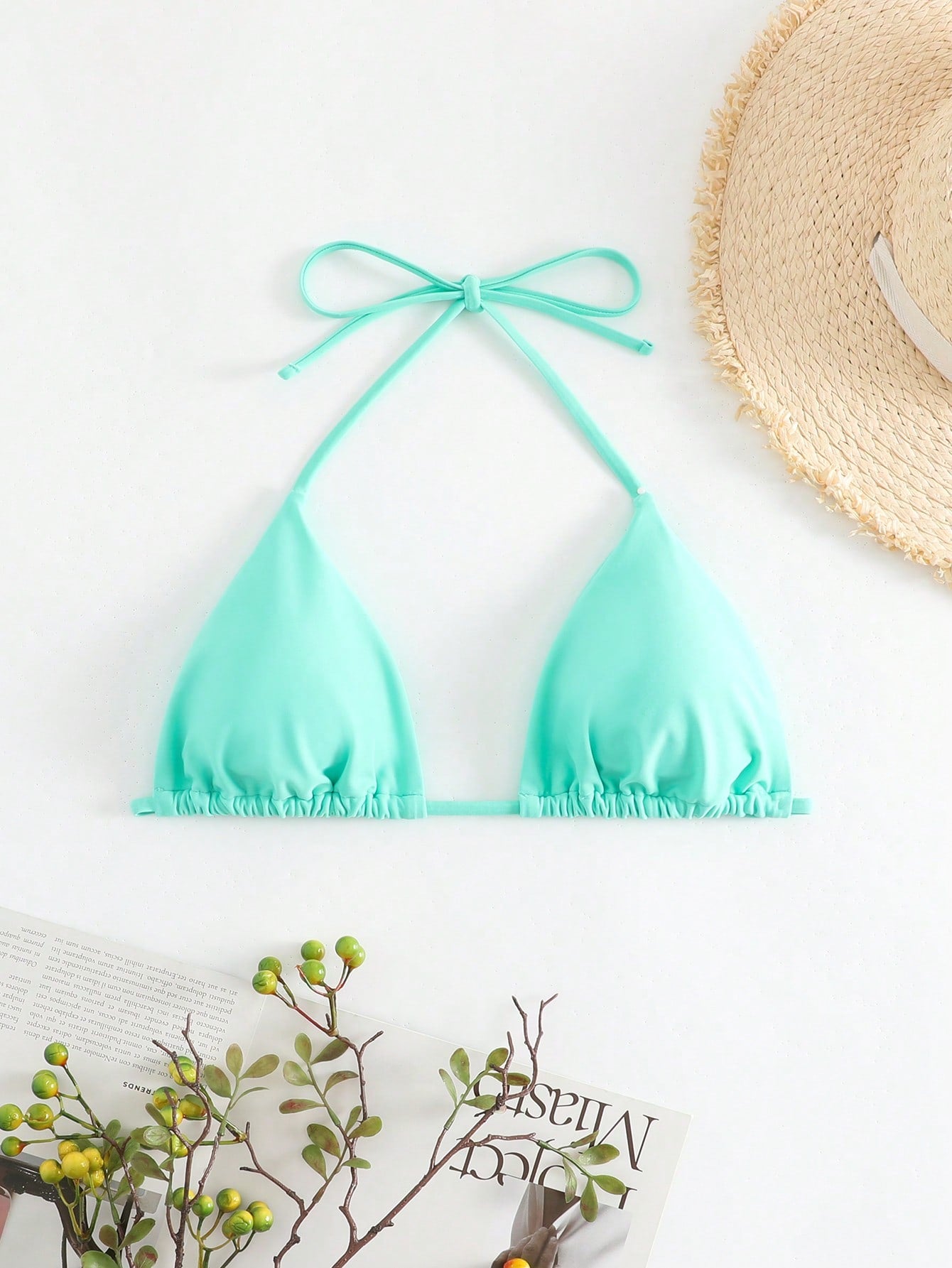 Swim Summer Beach Halter Triangle Bikini Top