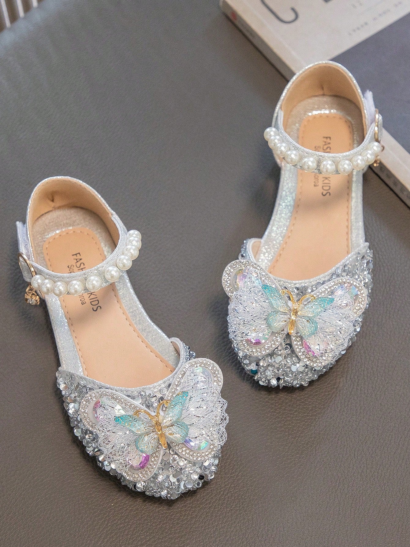 Kids' Flat Shoes With Rhinestone Fashionable Girls' Princess Shoes