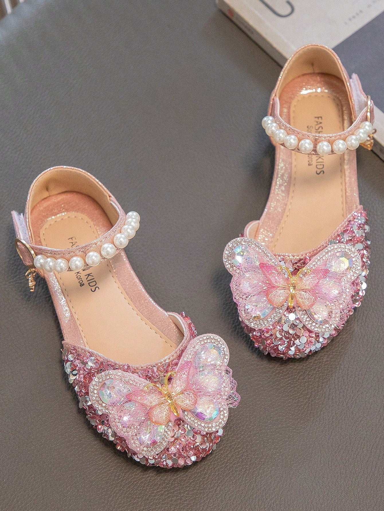 Kids' Flat Shoes With Rhinestone Fashionable Girls' Princess Shoes