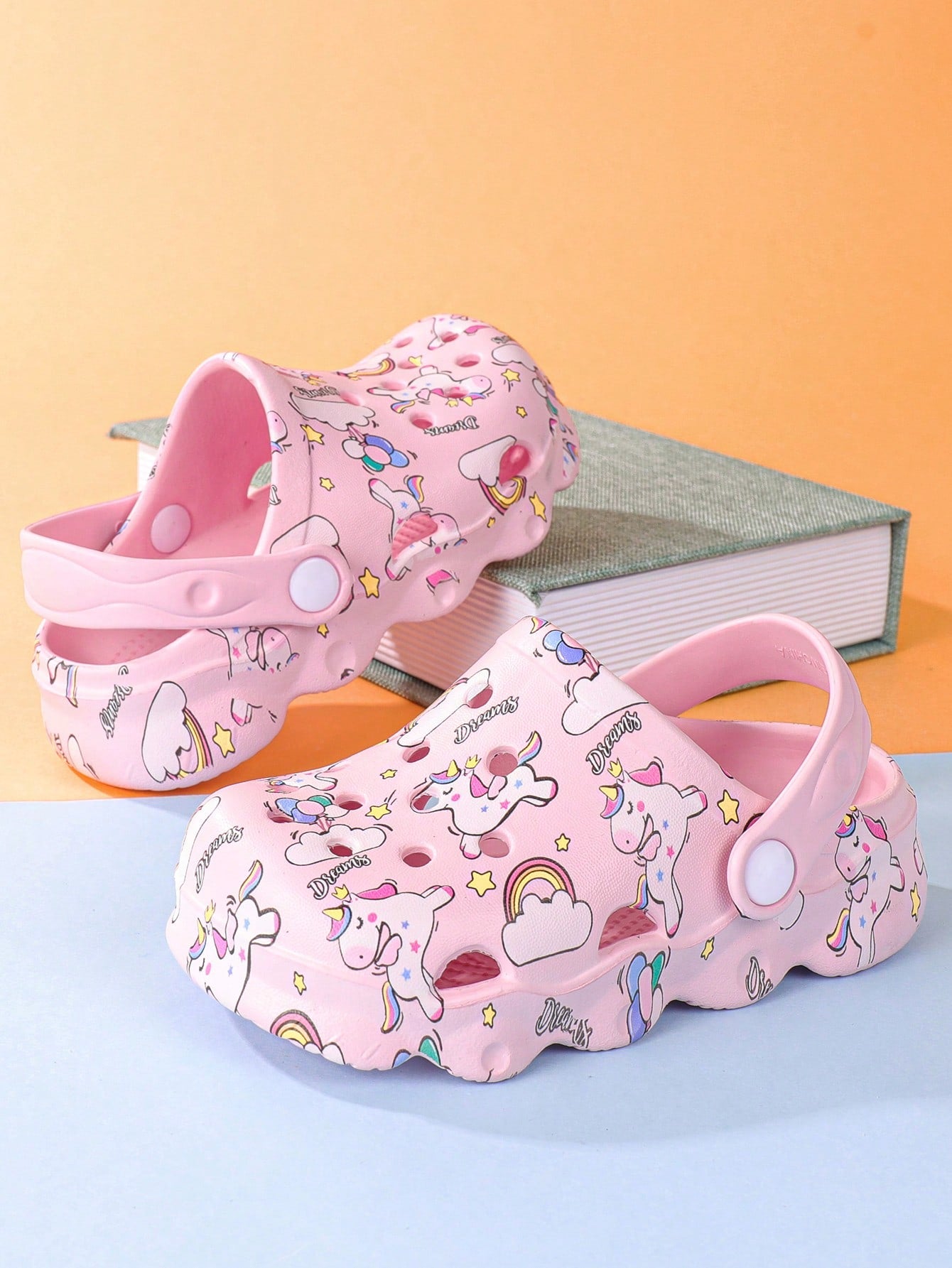 Children's Unicorn Printed Jelly Shoes, Perfect For Daily Wear