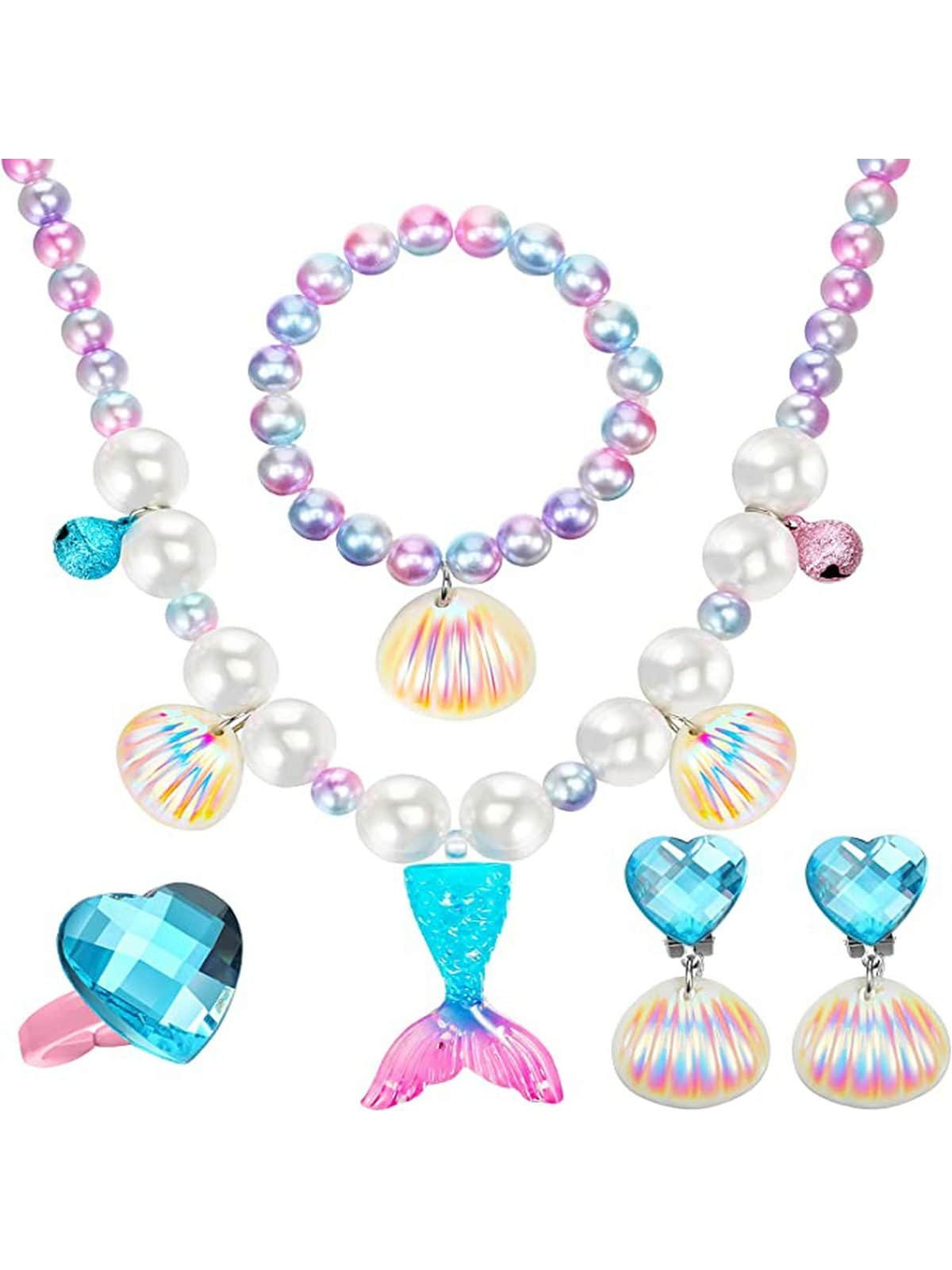 A614- Mermaid Necklace In Pink