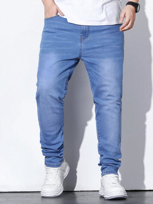 Men Plus Slant Pocket Jeans