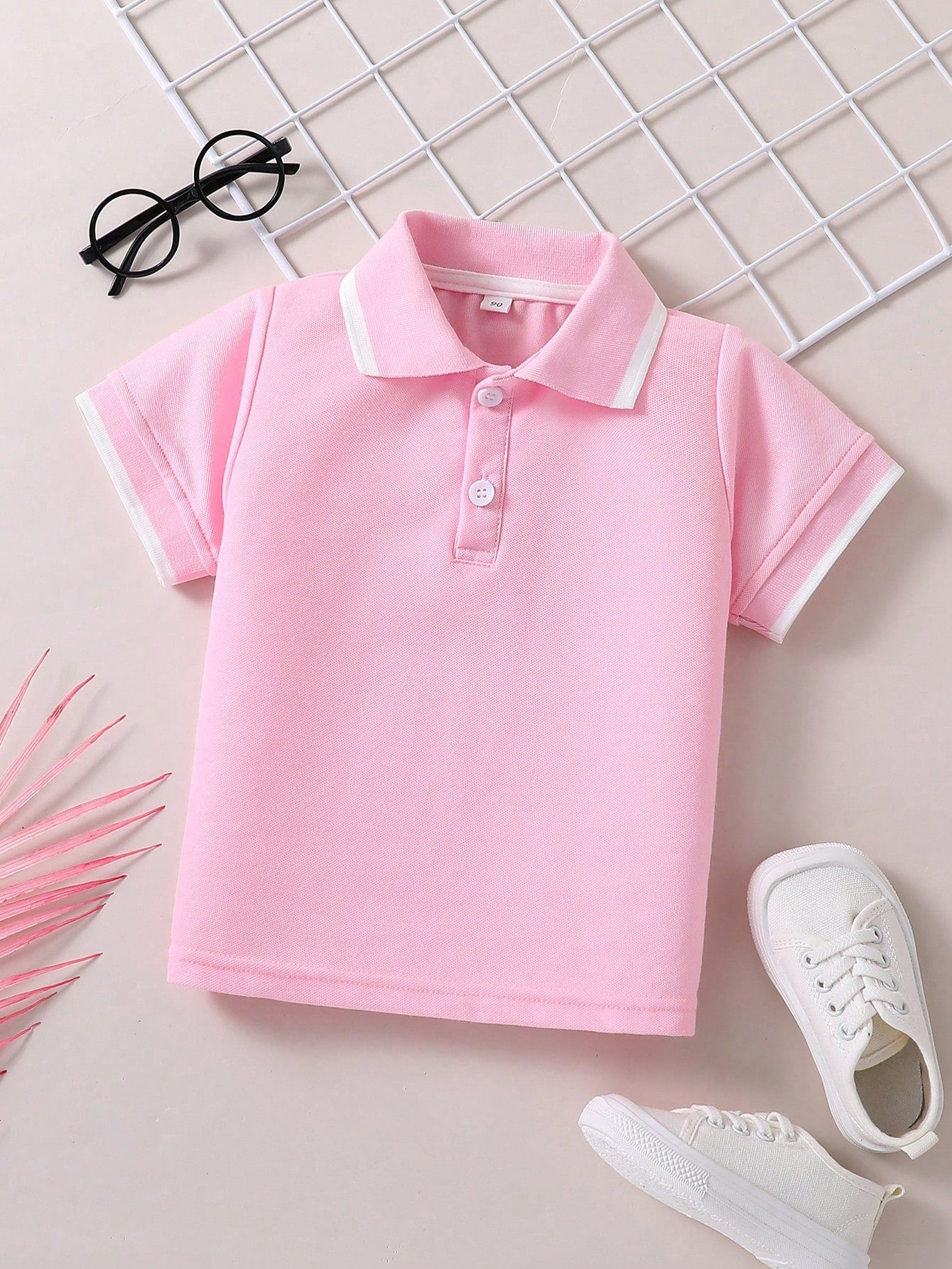 Young Boy Contrast Trim Polo Shirt