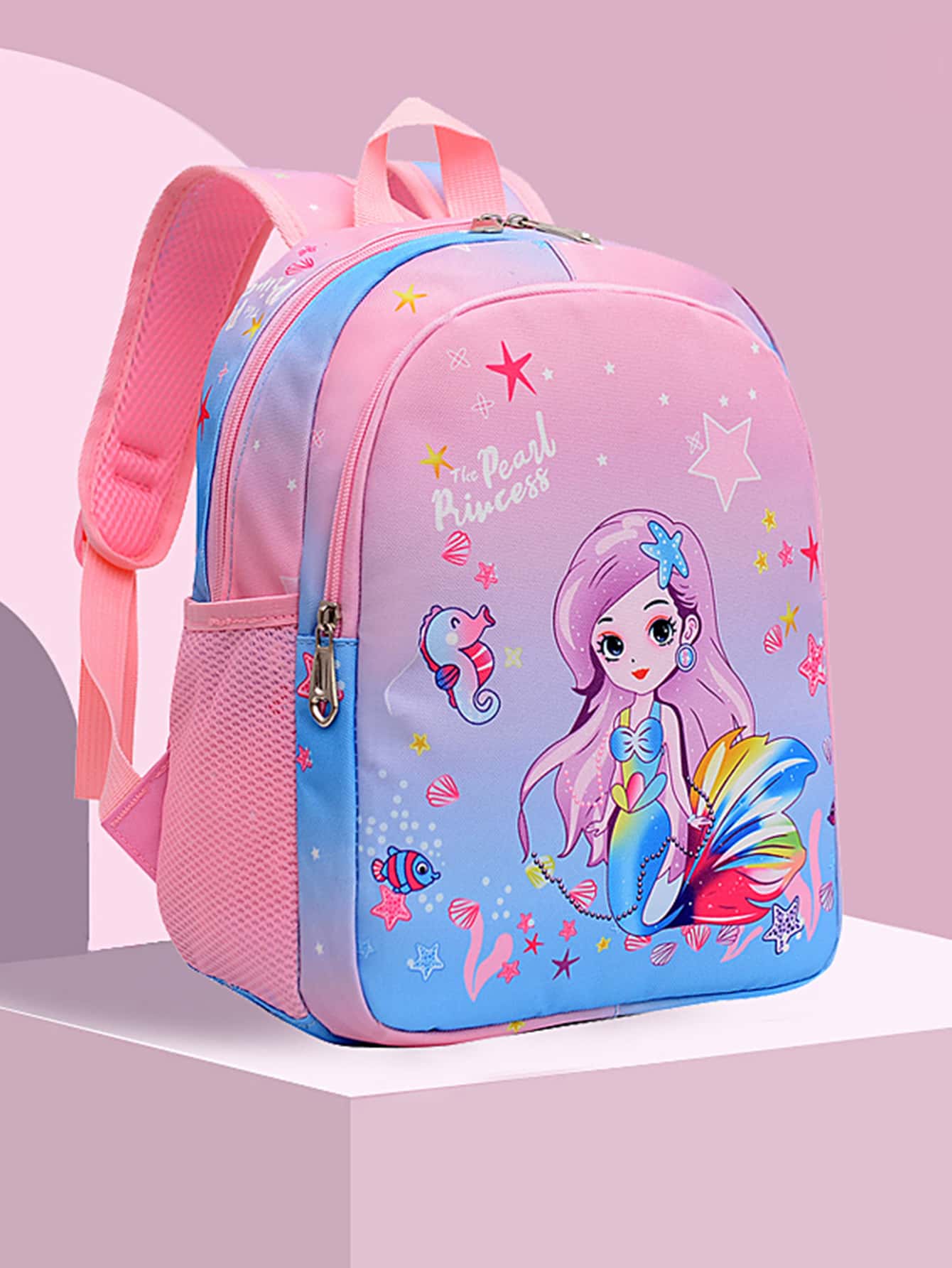 1 Cute Cartoon Style Mini Backpack, Cute Unicorn Design School Bag, Rainbow Color School Bag, Cartoon School Bag, Girls Shoulder Bag, School Bag