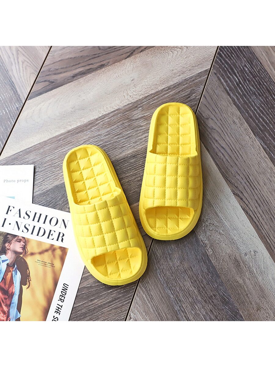 Fashionable Non-slip Eva Bathroom Slippers For Women, Solid Color