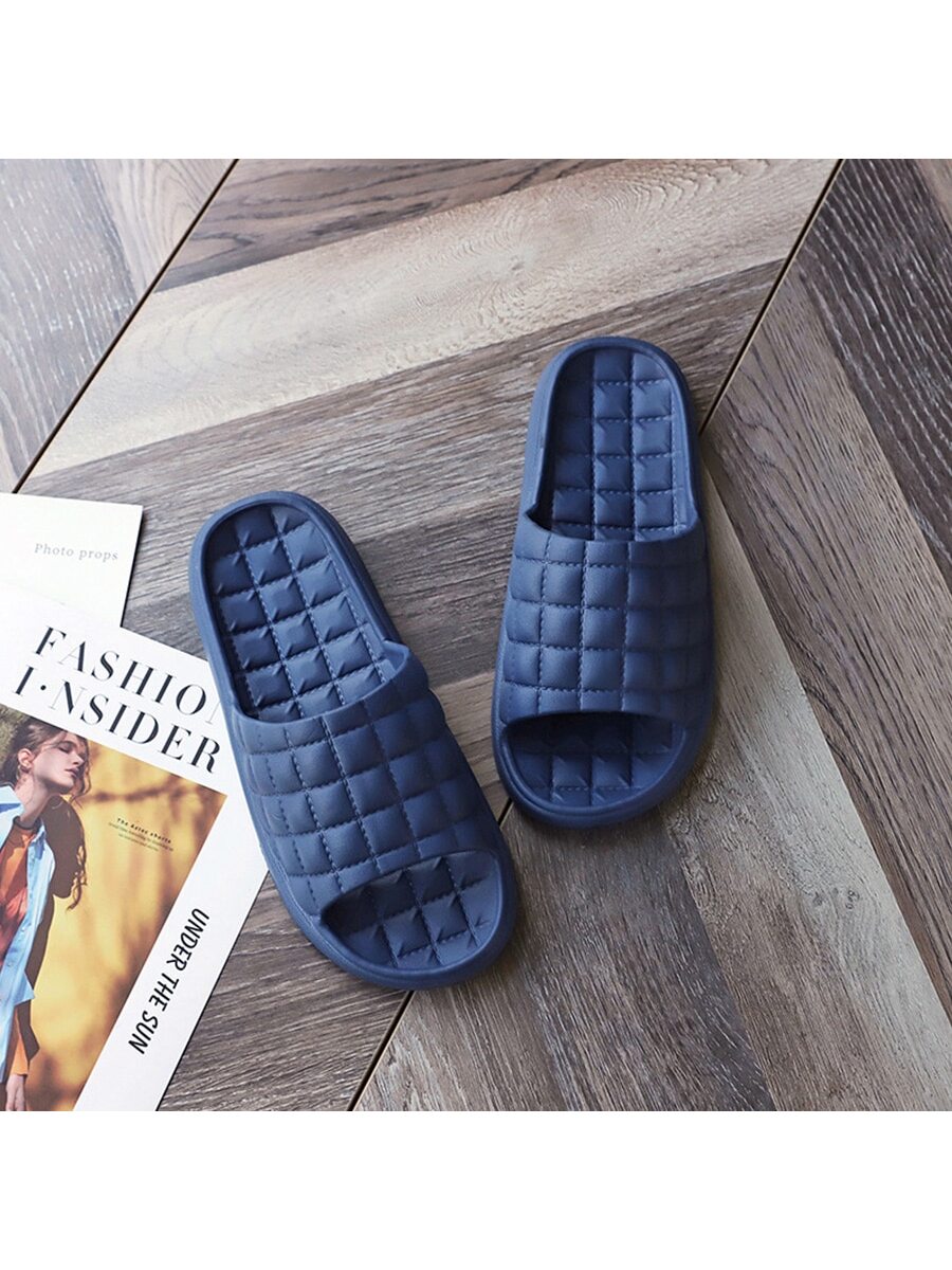 Fashionable Non-slip Eva Bathroom Slippers For Women, Solid Color