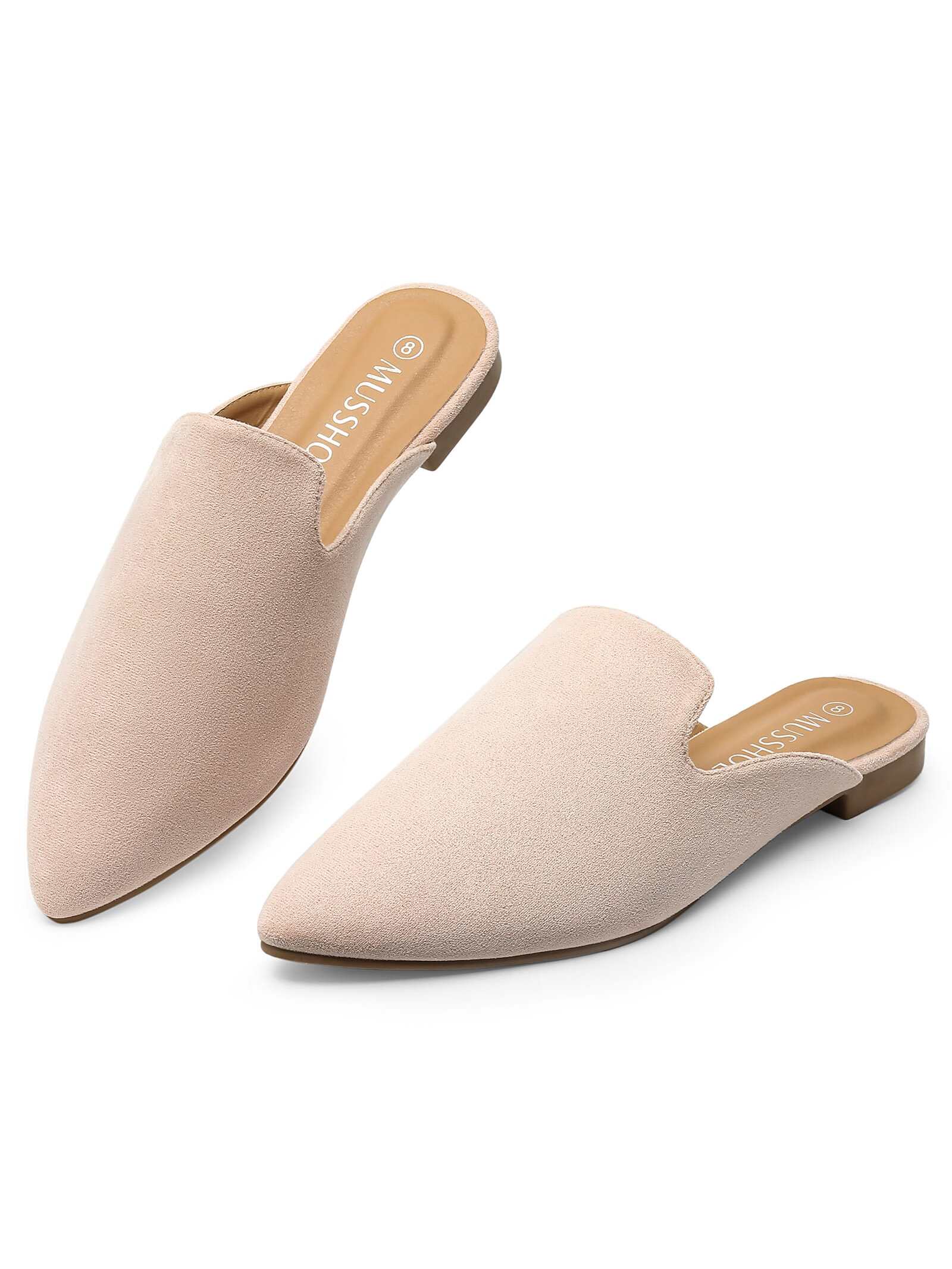 Elegant Multicoloured Mule Shoes For Women, Fashion Pointed Toe Classic  Flat Slippers