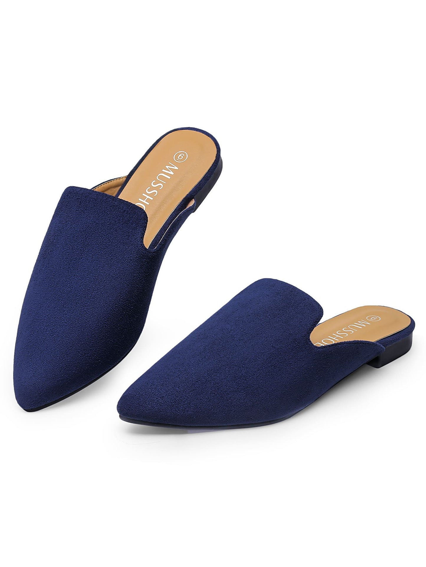 Elegant Multicoloured Mule Shoes For Women, Fashion Pointed Toe Classic  Flat Slippers