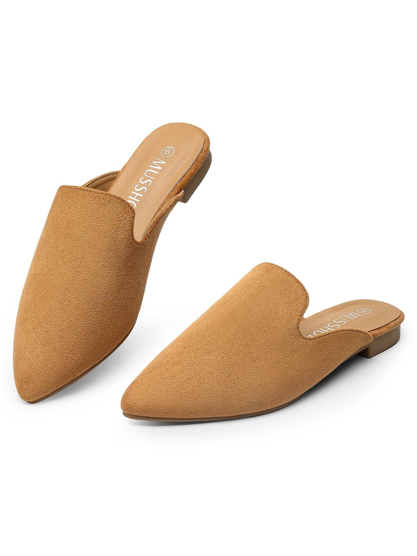 Elegant Multicoloured Mule Shoes For Women, Fashion Pointed Toe Classic  Flat Slippers