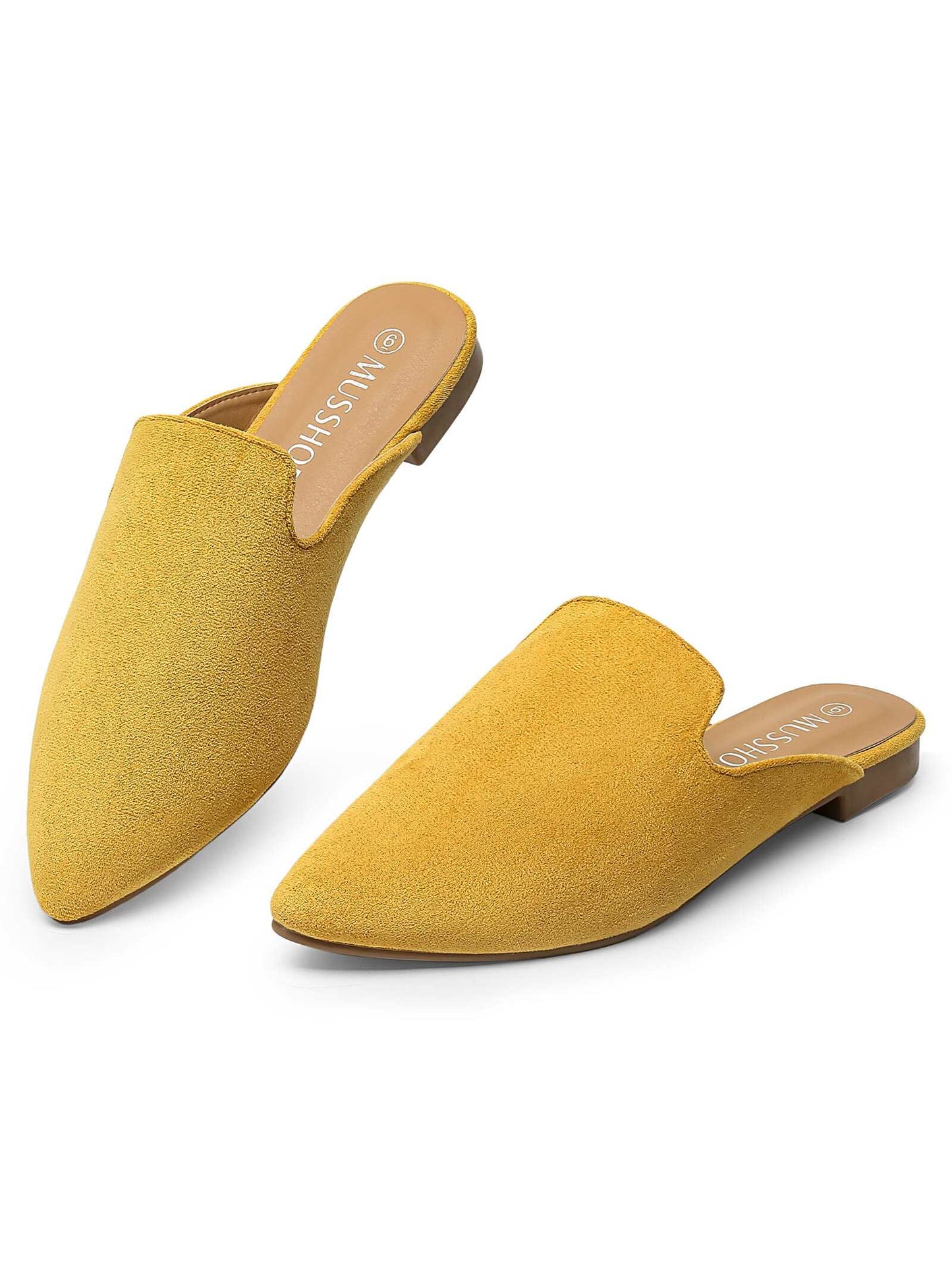 Elegant Multicoloured Mule Shoes For Women, Fashion Pointed Toe Classic  Flat Slippers