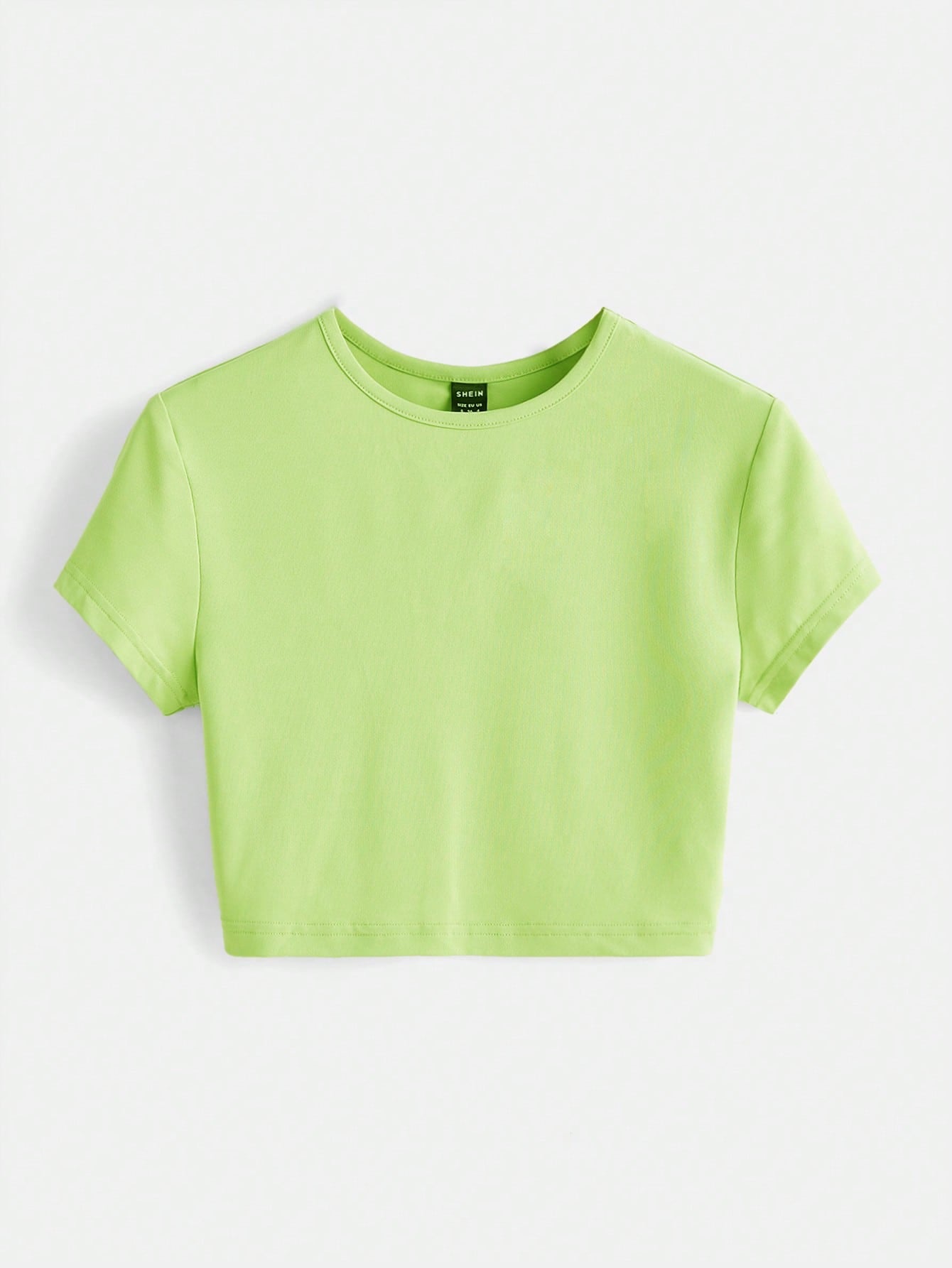 Solid Mock Neck Crop Top