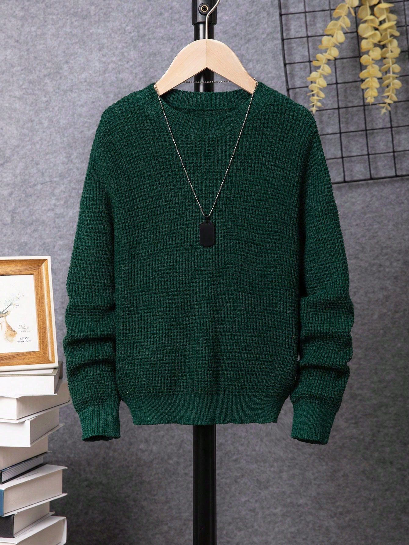 Tween Boys' Long Sleeve Round Neck Sweater