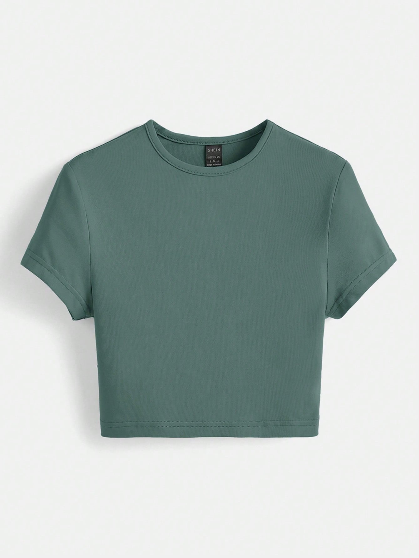 Solid Mock Neck Crop Top