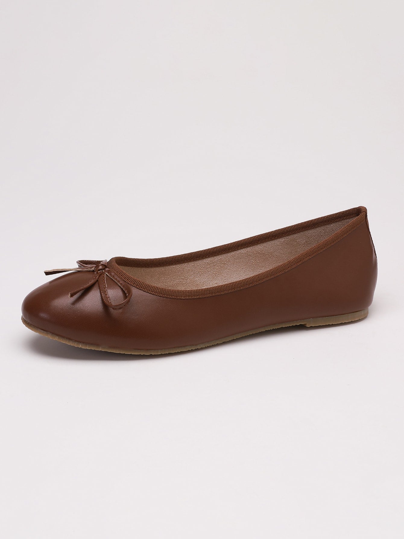 Style Ballet Flats, Spring Summer Autumn New Arrivals, Versatile Low-Cut Soft Sole Comfortable And Lightweight Low-Heeled Bowknot Shoes, Fashionable Work And Casual Shoes, Brown