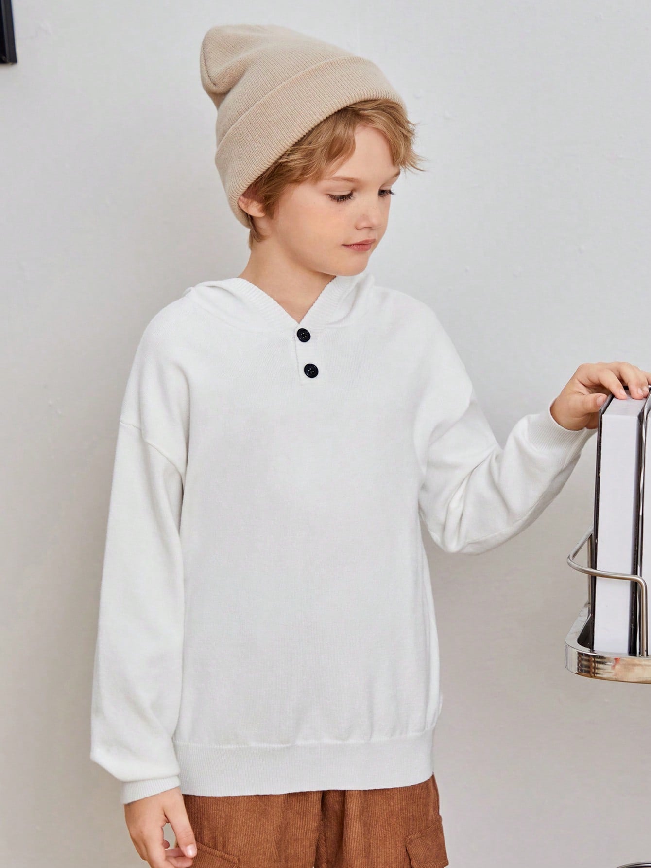 Tween Boy Casual Loose Fit Long Sleeve Pullover Hoodie