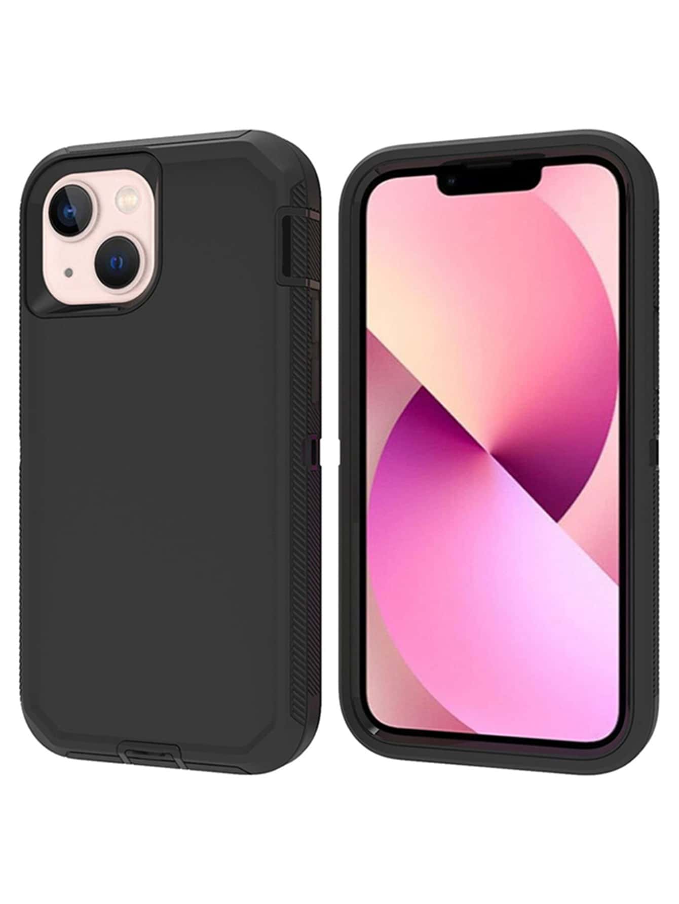 1 Pc Black And Black, Heavy Duty Drop Protection, Full Body Rugged Shockproof, Dustproof Rugged Protection, 3-In-1 Phone Case, Compatible With IPhone Samsung Motor, Perfect Gift Gift For Birthday/President's Day/Boy/Girlfriends Compatible With IPhone 11,I