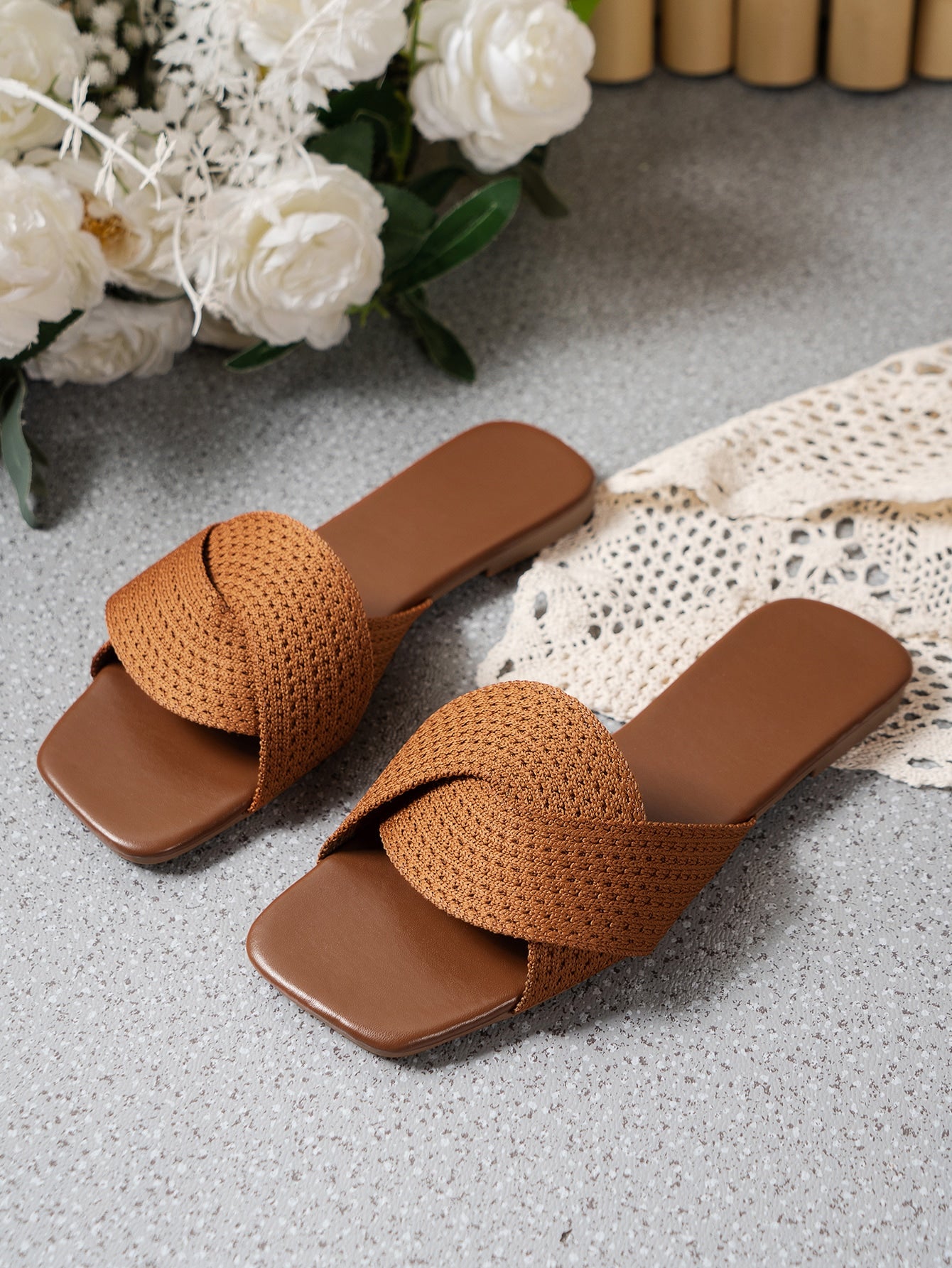 Fashionable Elegant Flat Women Lace-Up Slippers For Every Occasion