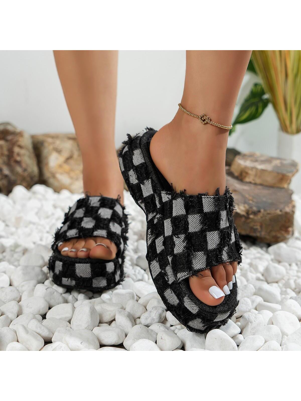 Women Sandals Platform Lightweight Non Slip Summer Casual Open Toe Slides Fashion Dressy